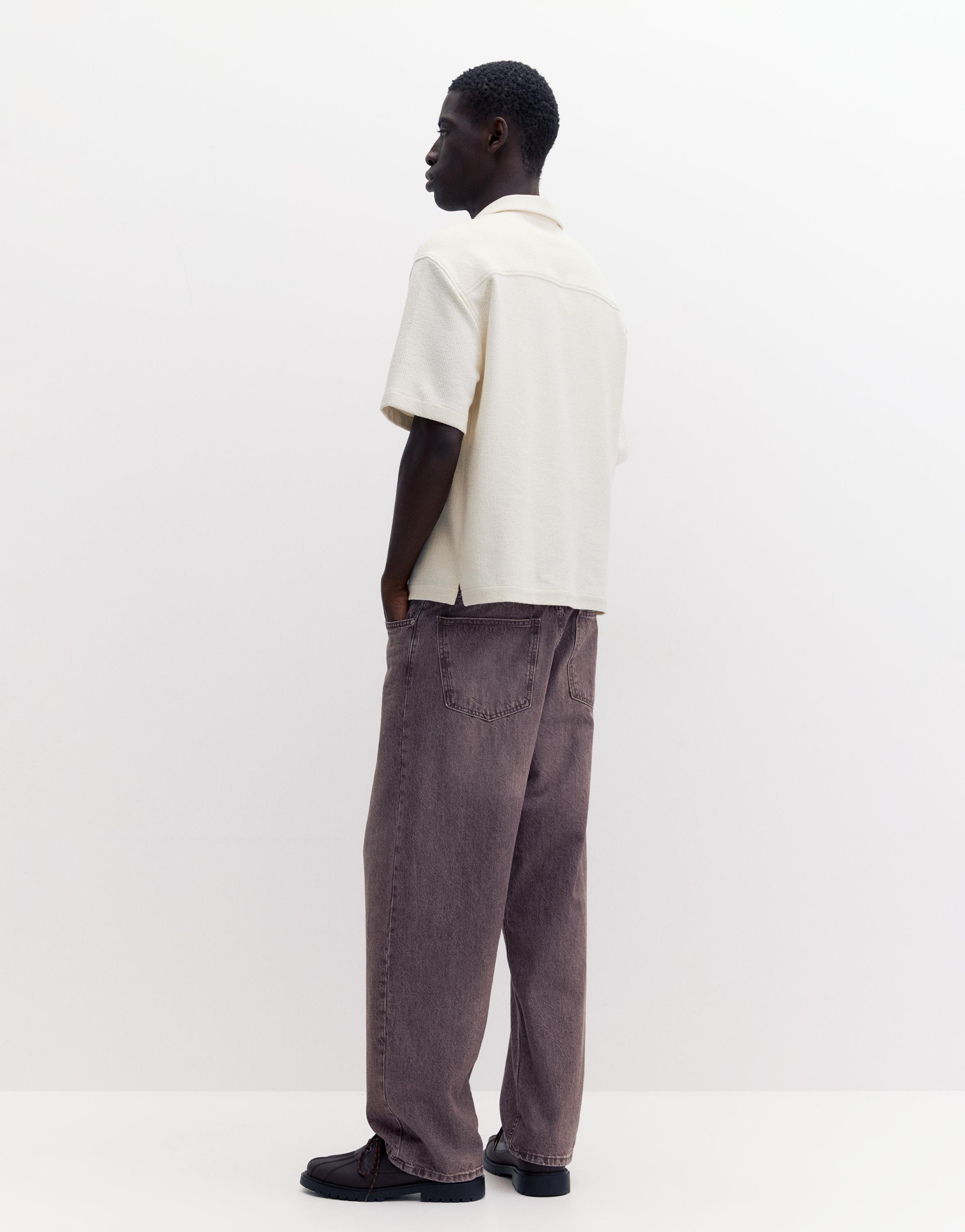 Terrycloth short sleeve shirt — Off white