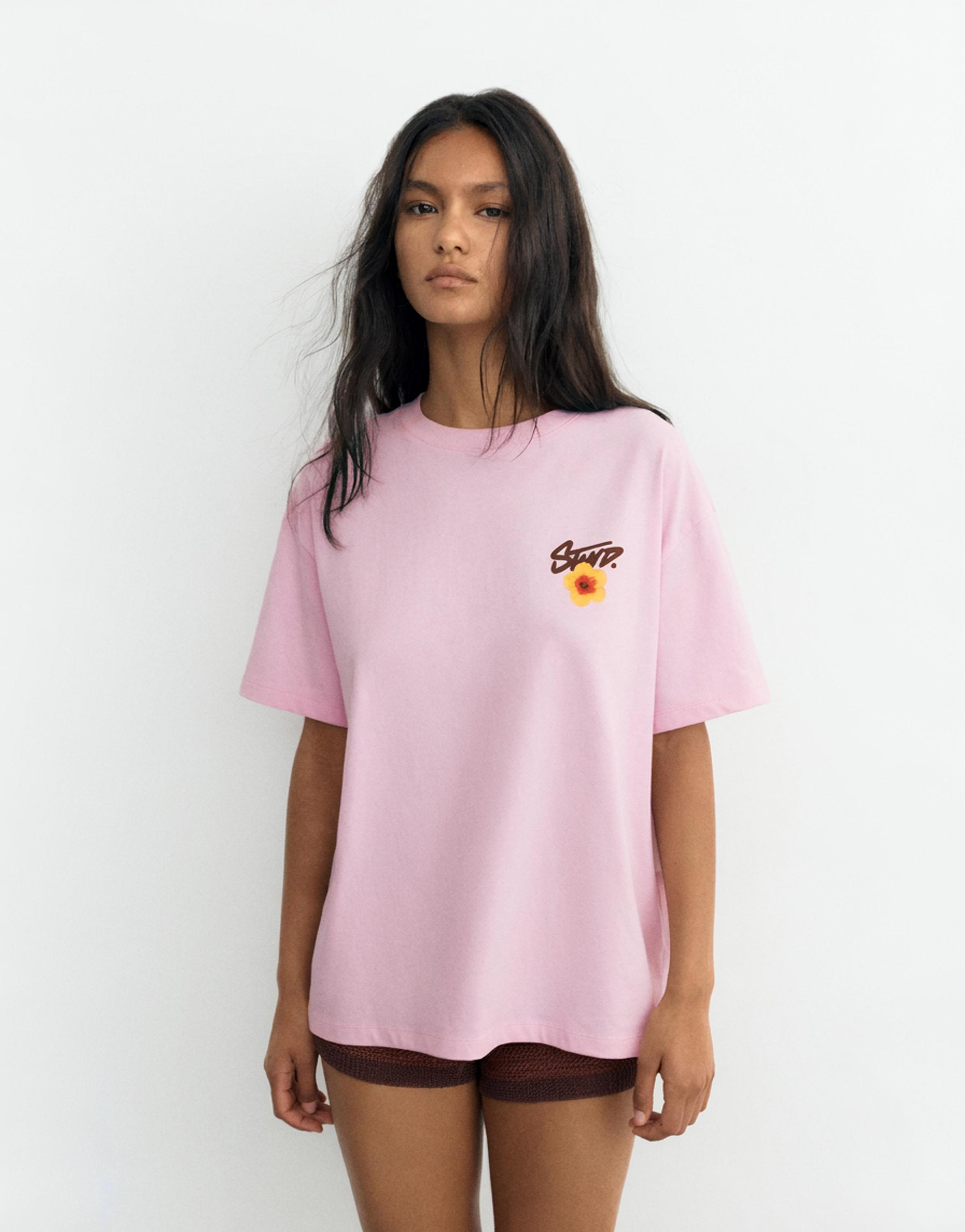 STWD flower T-shirt — Pink