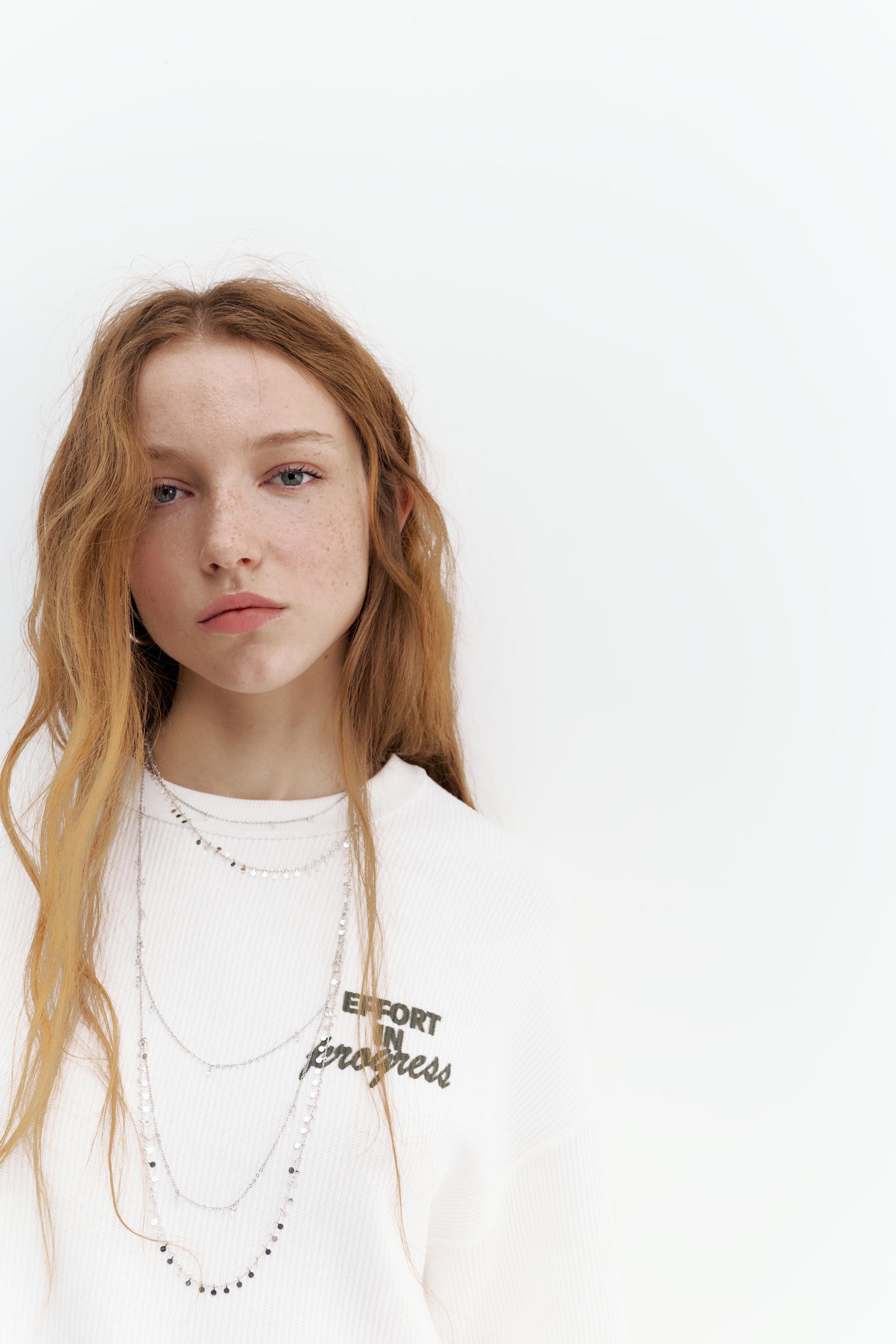 Uzun kollu yazılı tişört - Görsel 9