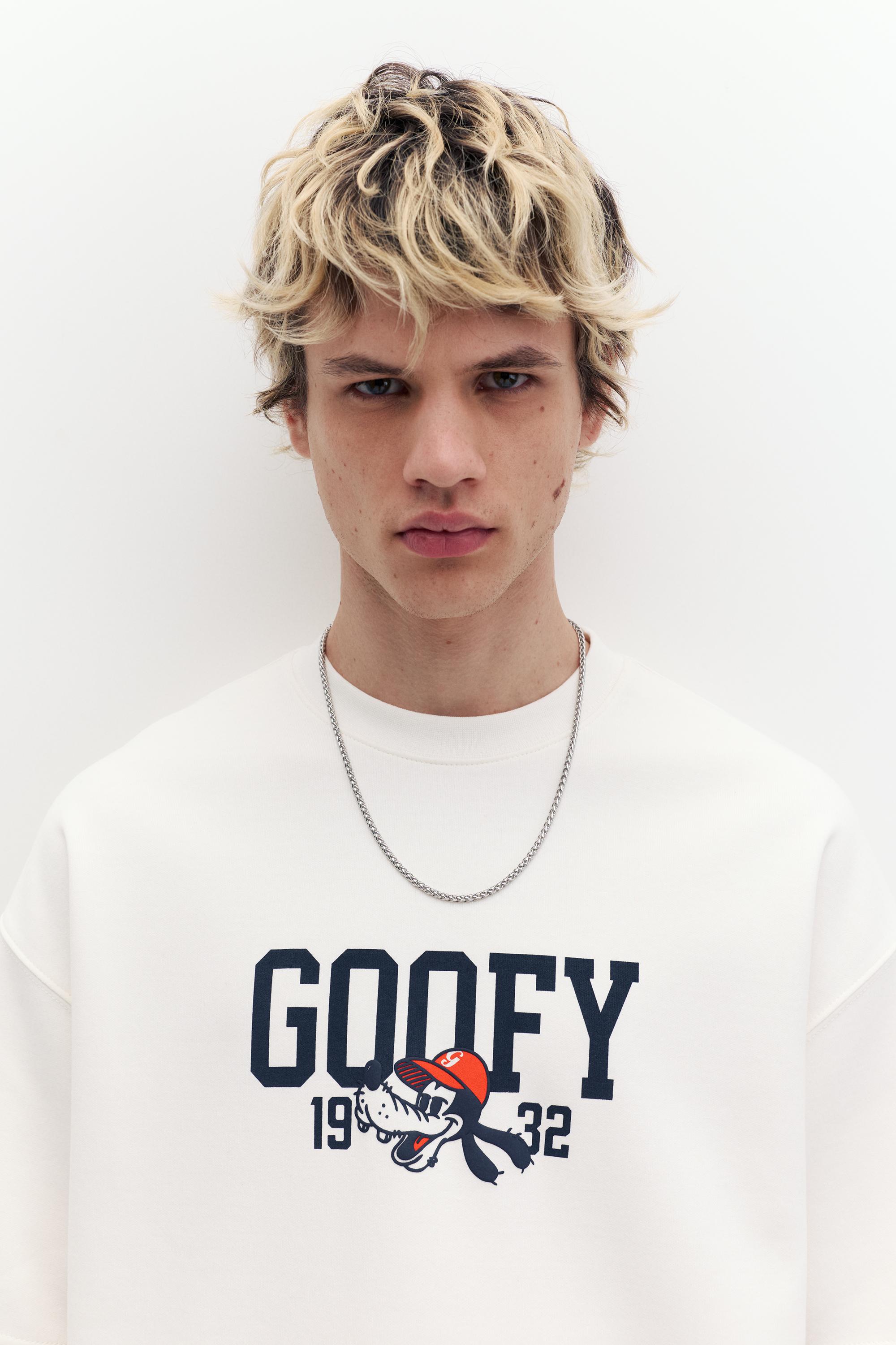 Goofy baskılı beyaz t-shirt - Görsel 14