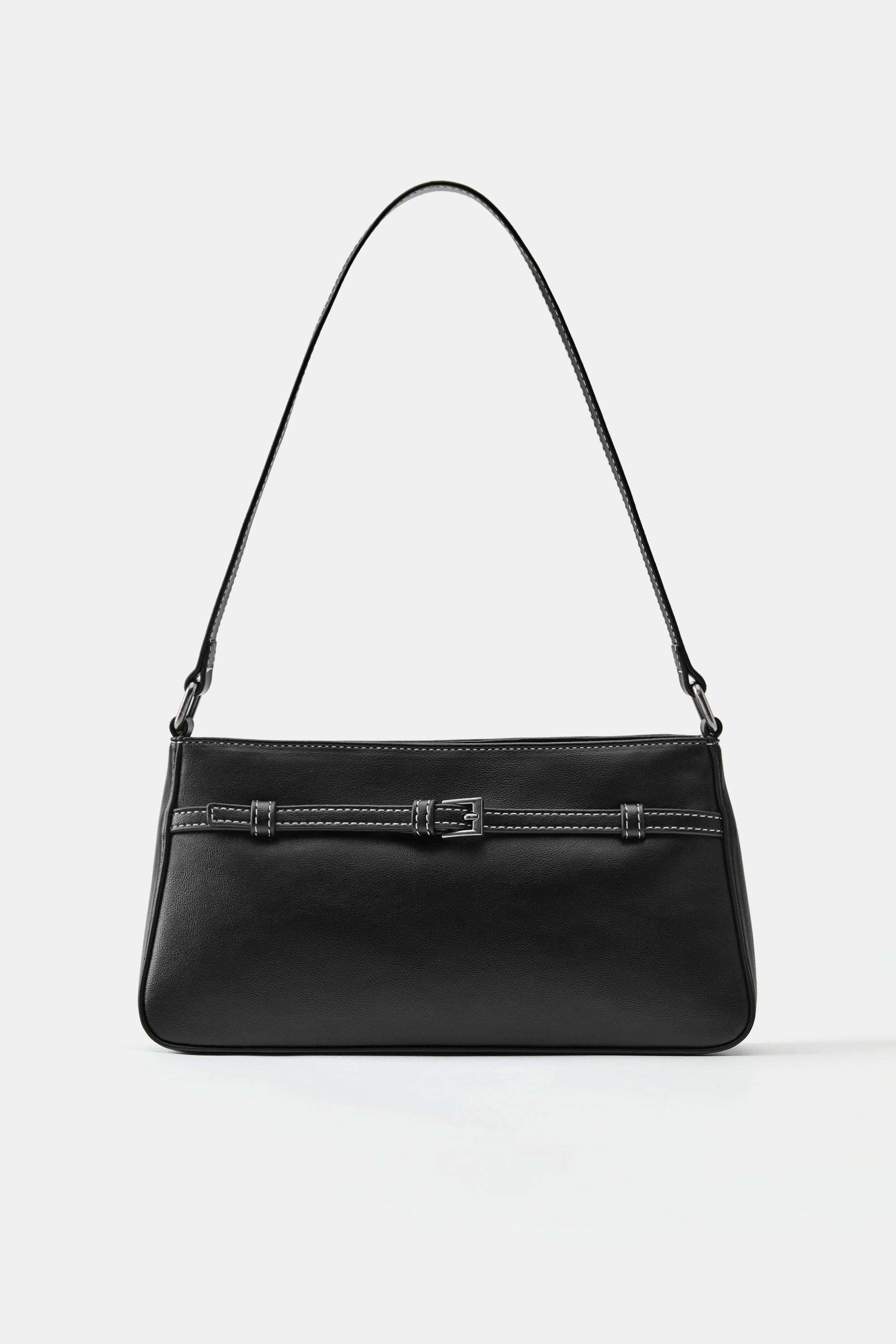 Buckle shoulder bag — Black