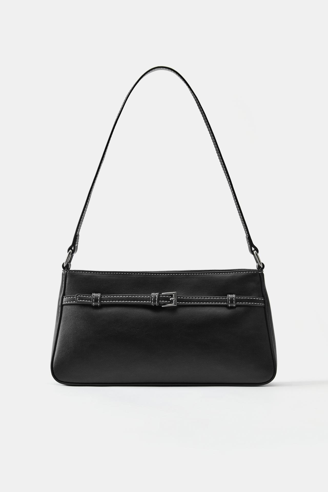 Buckle shoulder bag — Black
