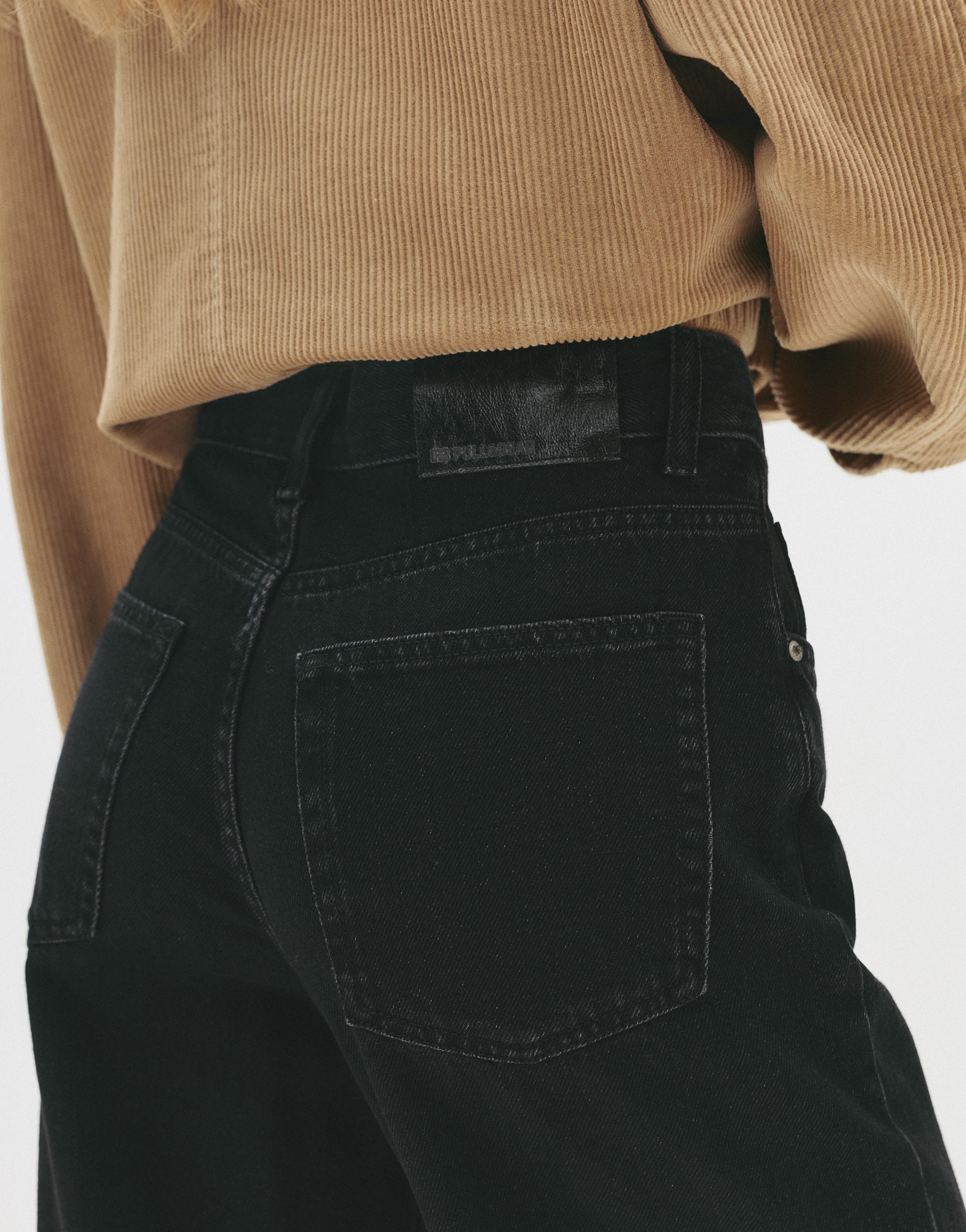 Çapraz kemerli geniş paça jean - Görsel 24