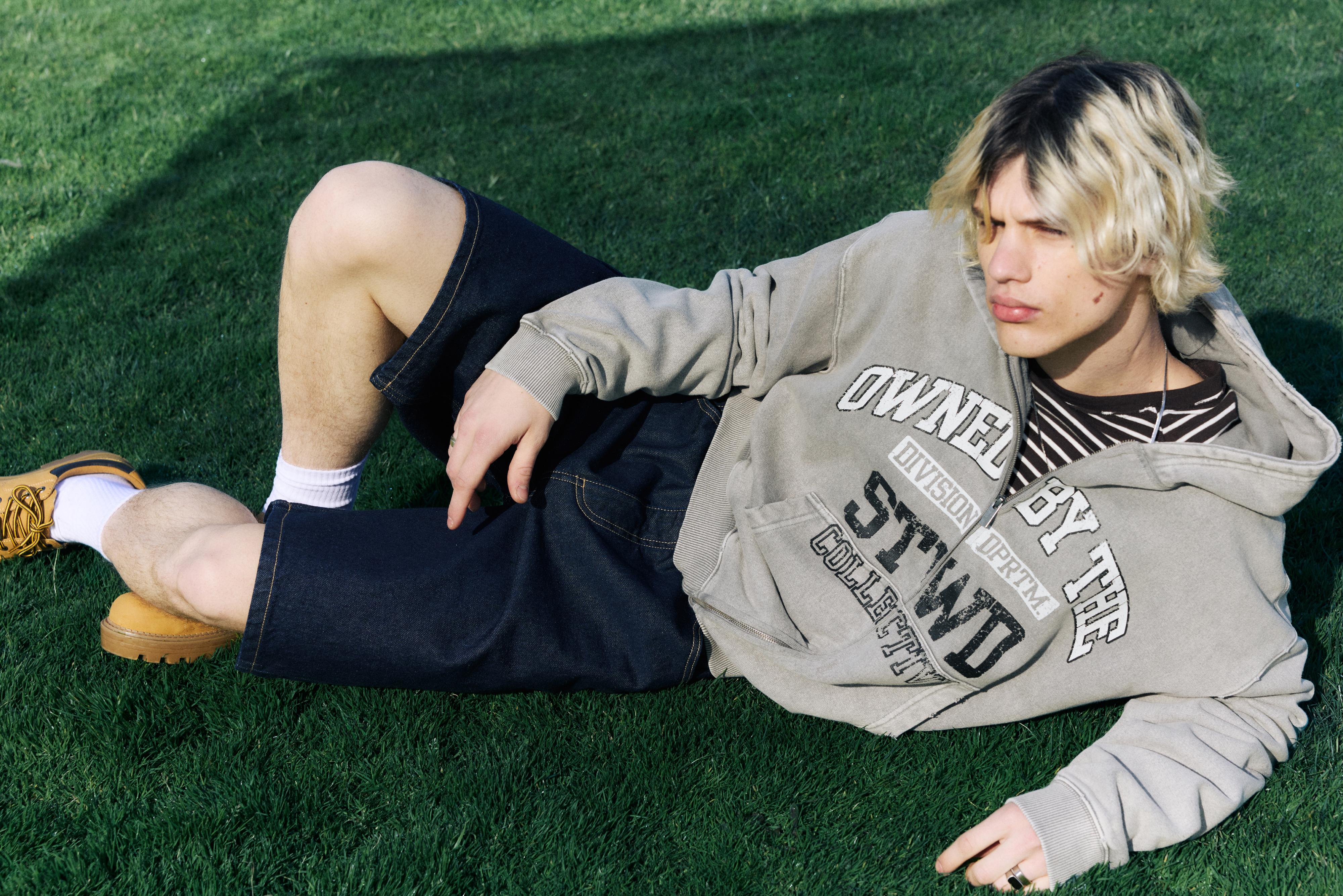 STWD fermuarlı kapüşonlu sweatshirt - Görsel 23