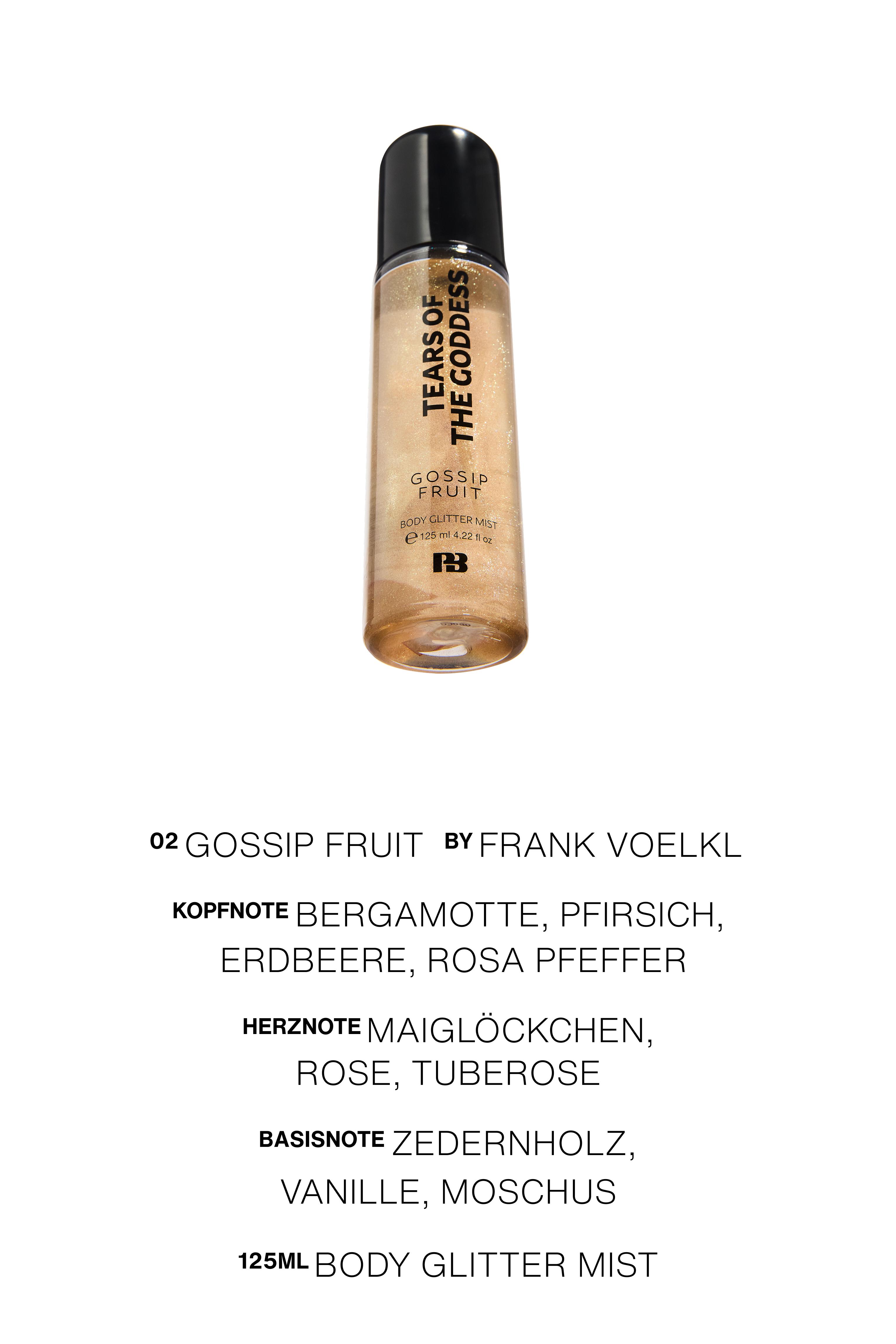 Tears of the Goddess Gossip Fruit shimmery body mist — 125 ml (4.23 fl oz)