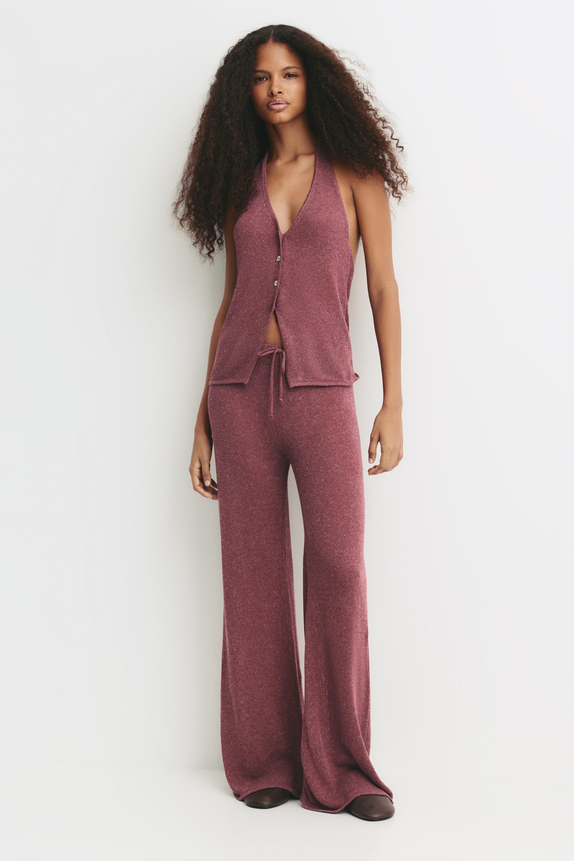 Fließende Strickhose