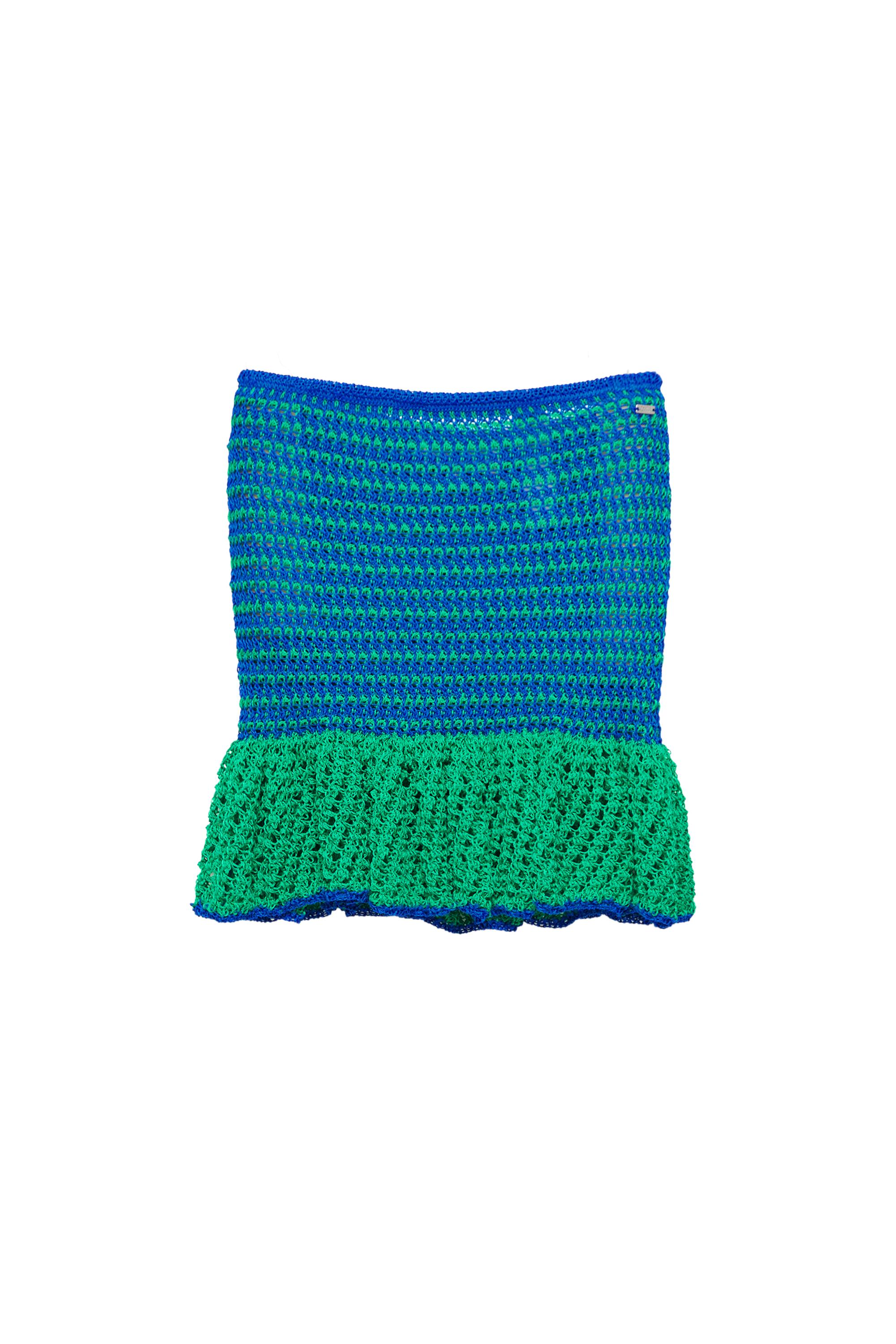 Pull&Bear Fırfırlı crochet mini etek görsel 4