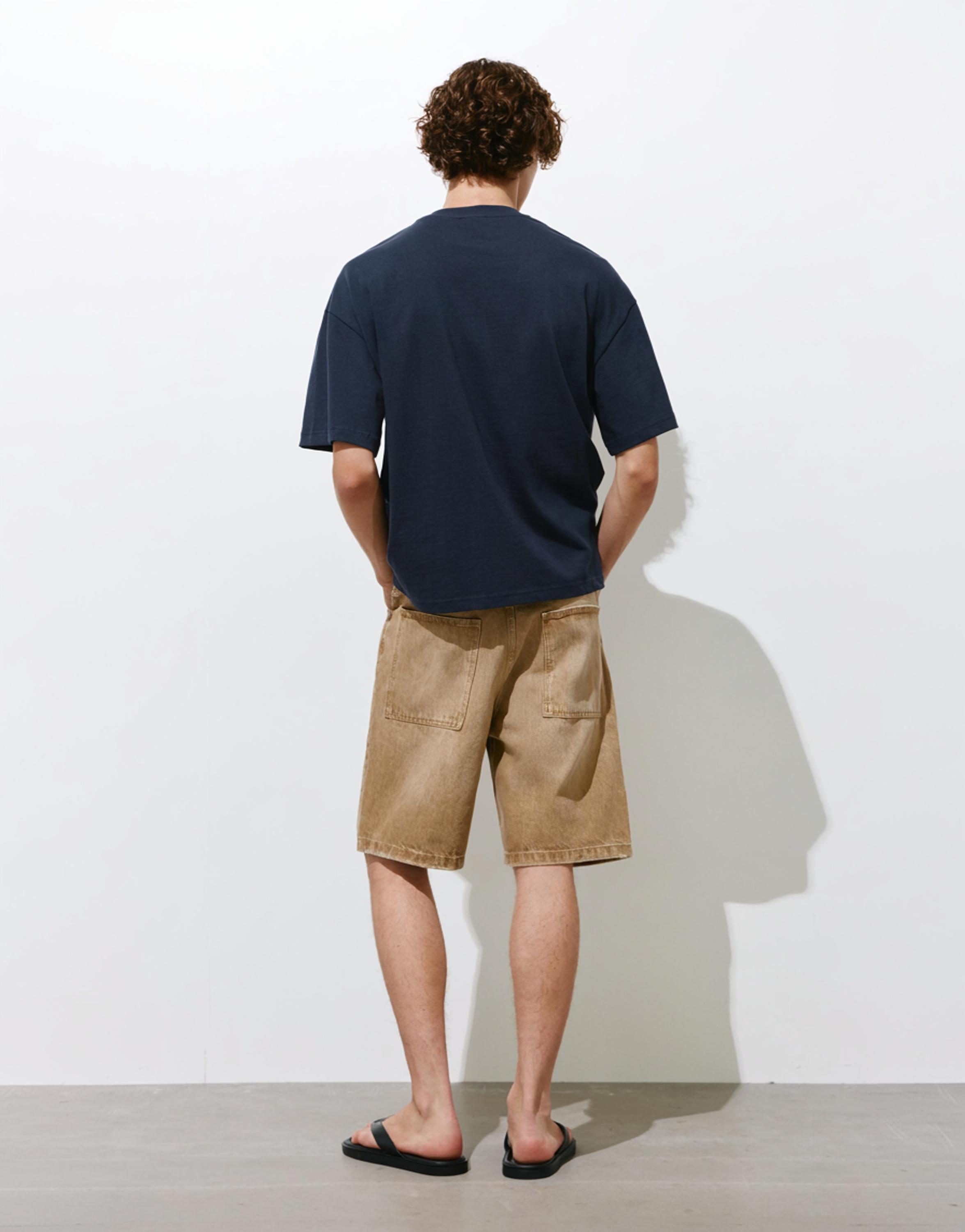 Boxy Detroit T-shirt — Dark navy
