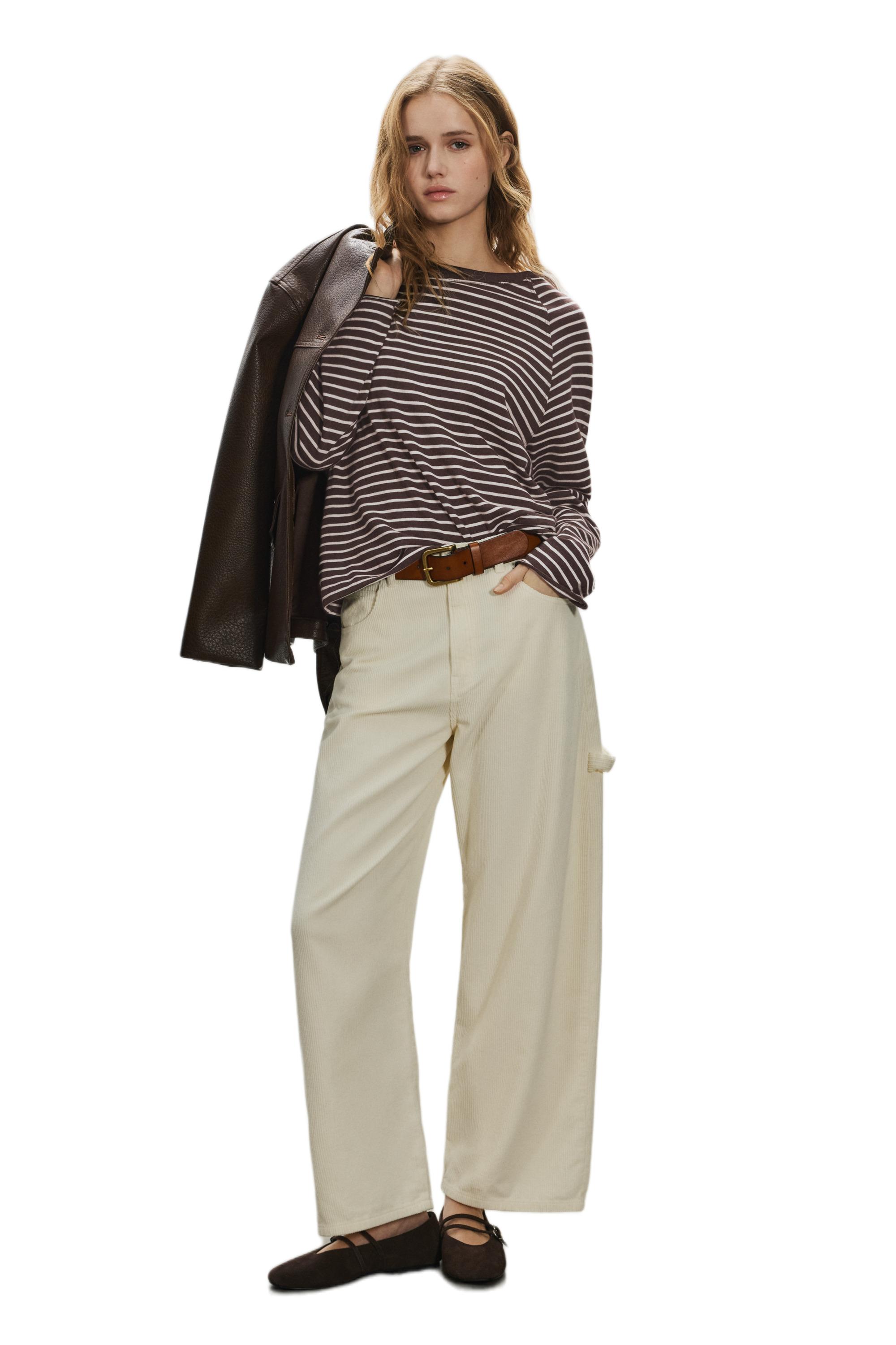 Long sleeve raglan T-shirt — Striped
