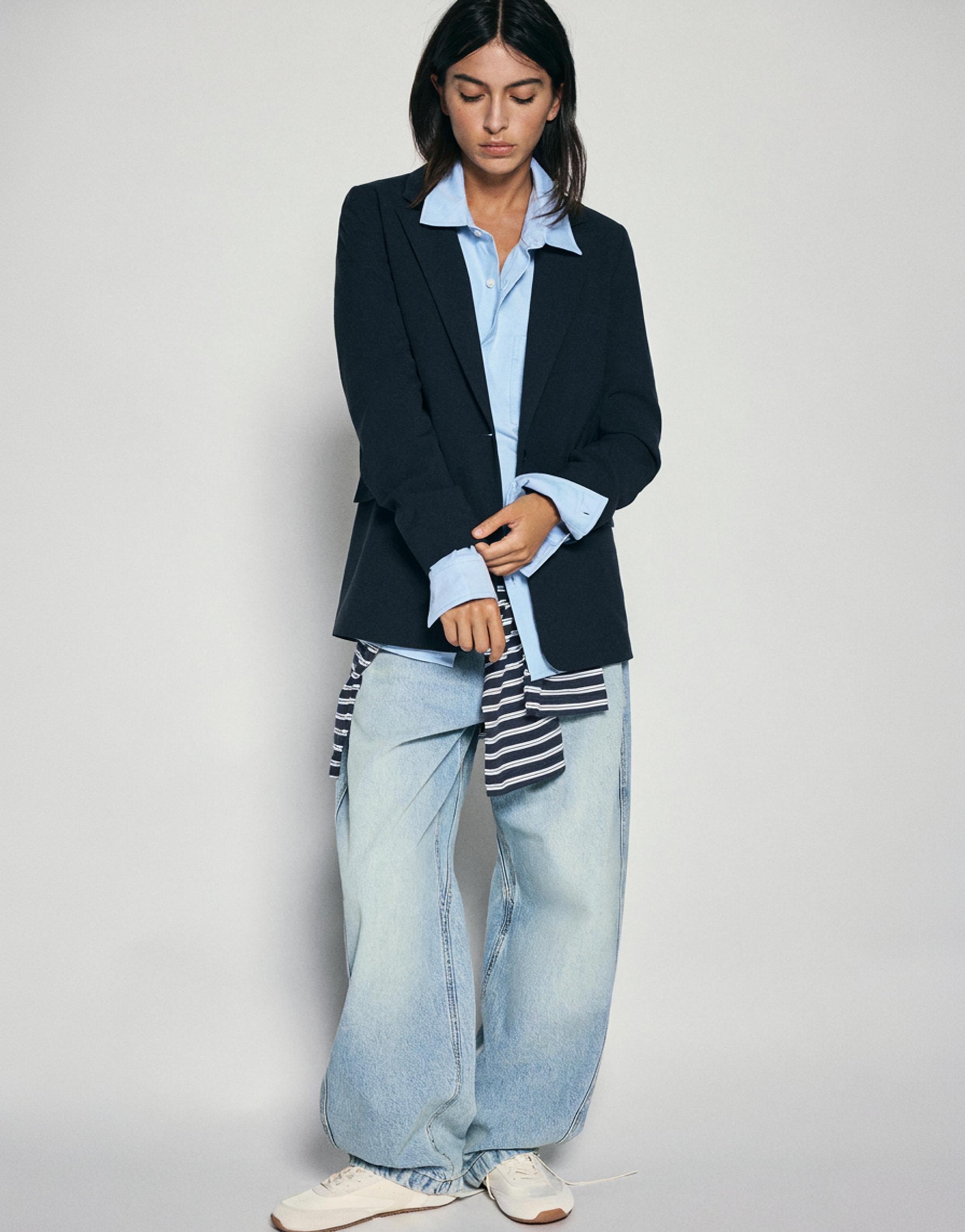Pull&Bear BASIC blazer görsel 7