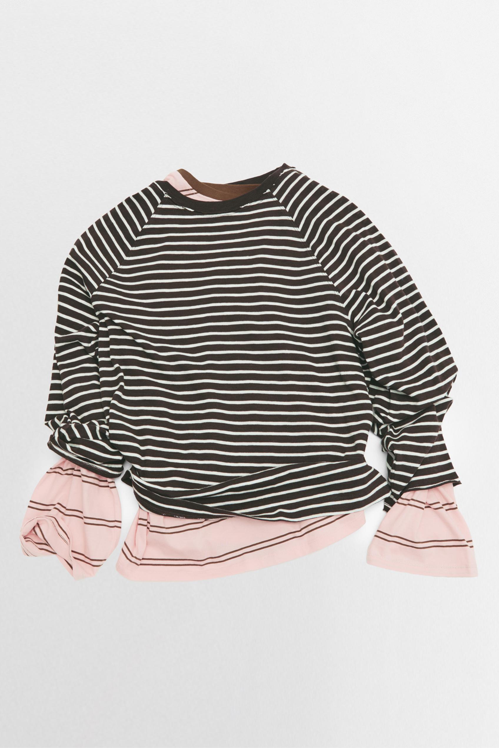 Long sleeve raglan T-shirt — Striped