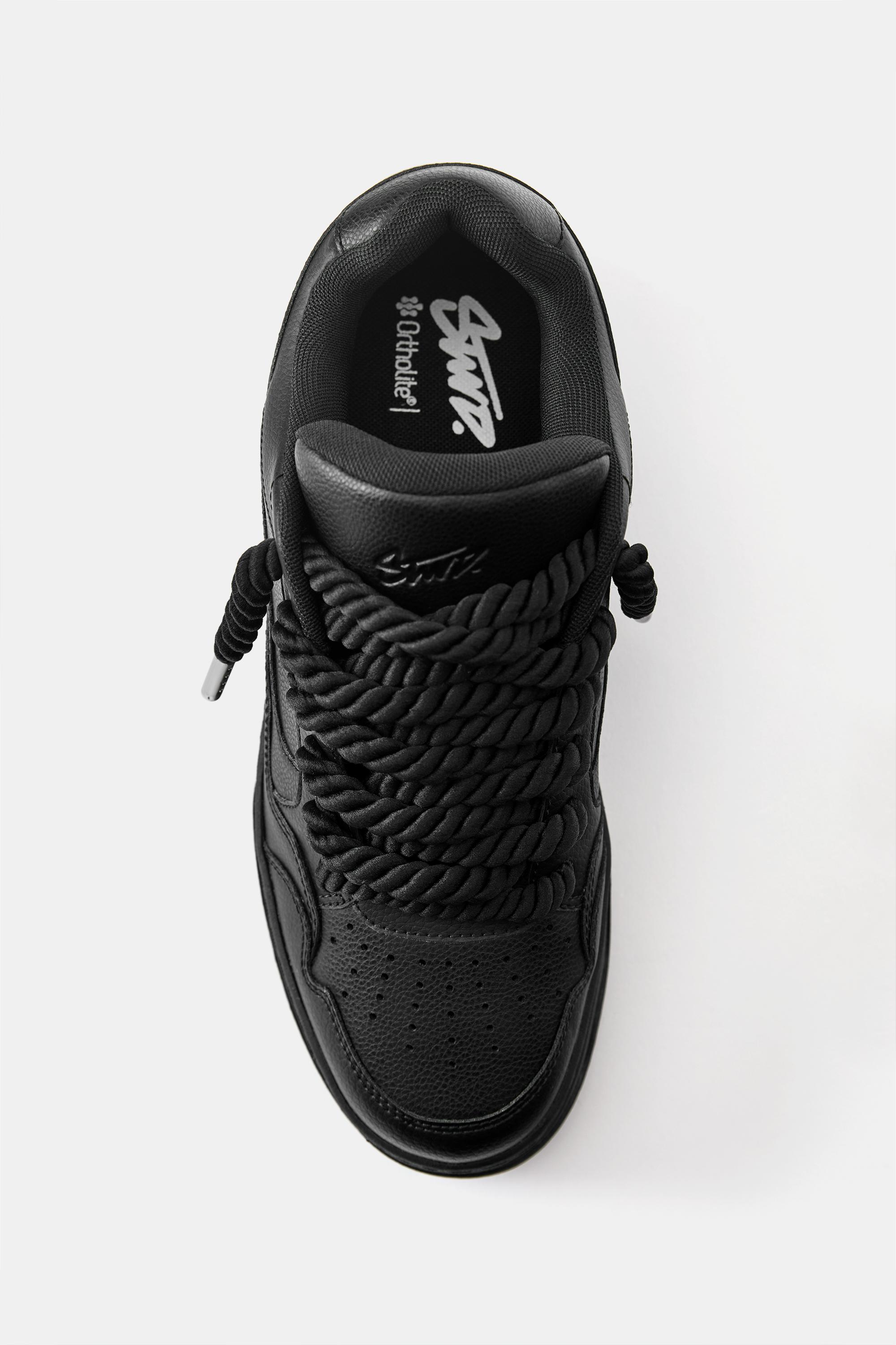 STWD lace-up trainers — Black (alternate view)