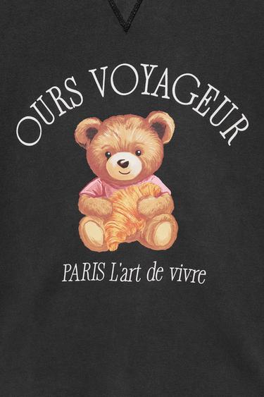 Short sleeve bear sweatshirt — Dark grey 5