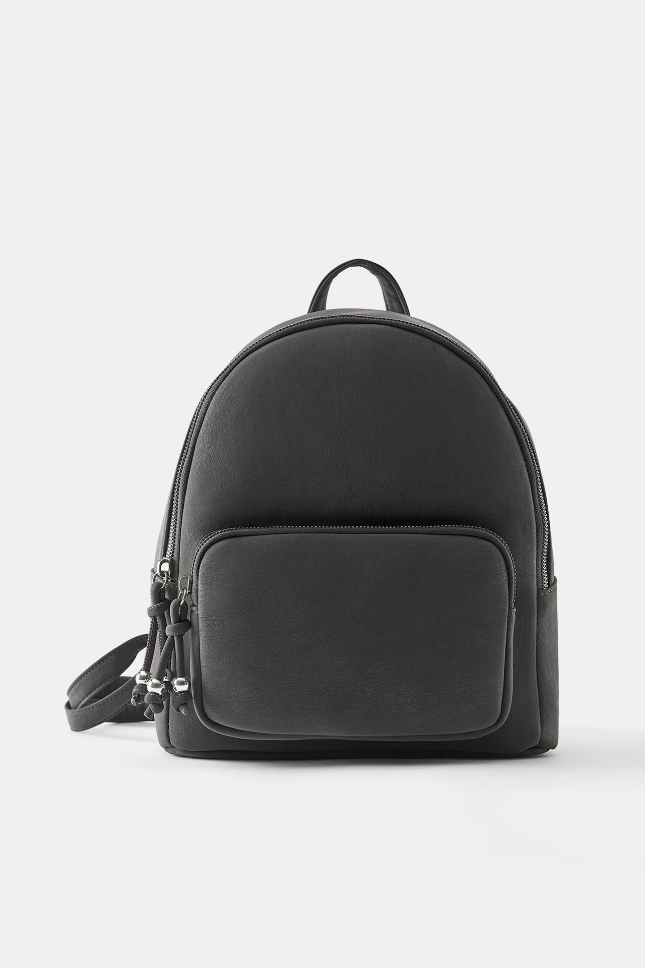 Rubberised backpack — Grey