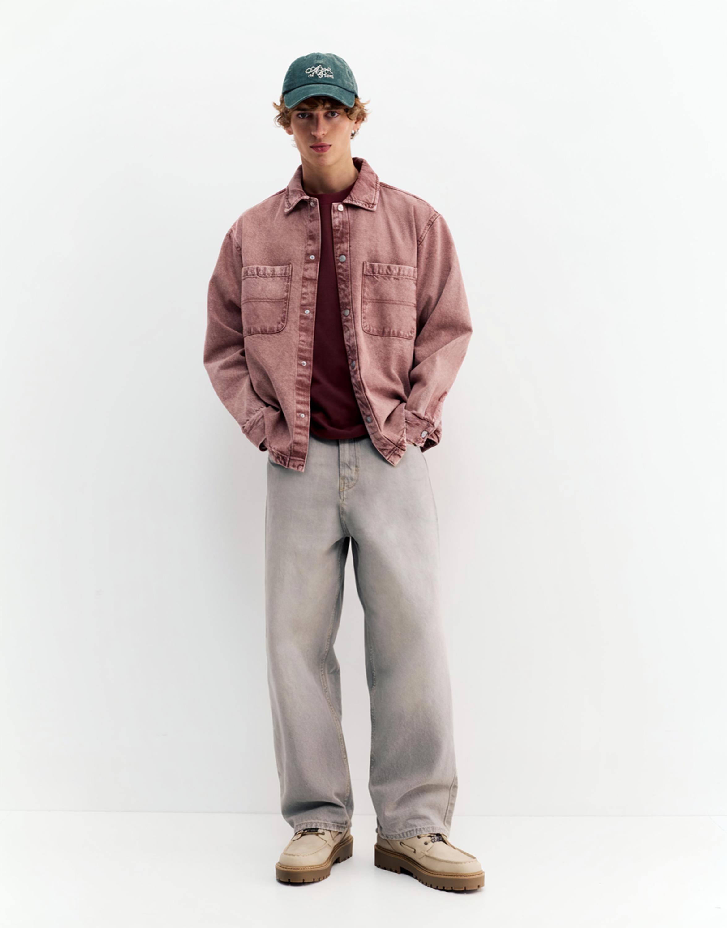 Soluk görünümlü jean gömlek - Görsel 23