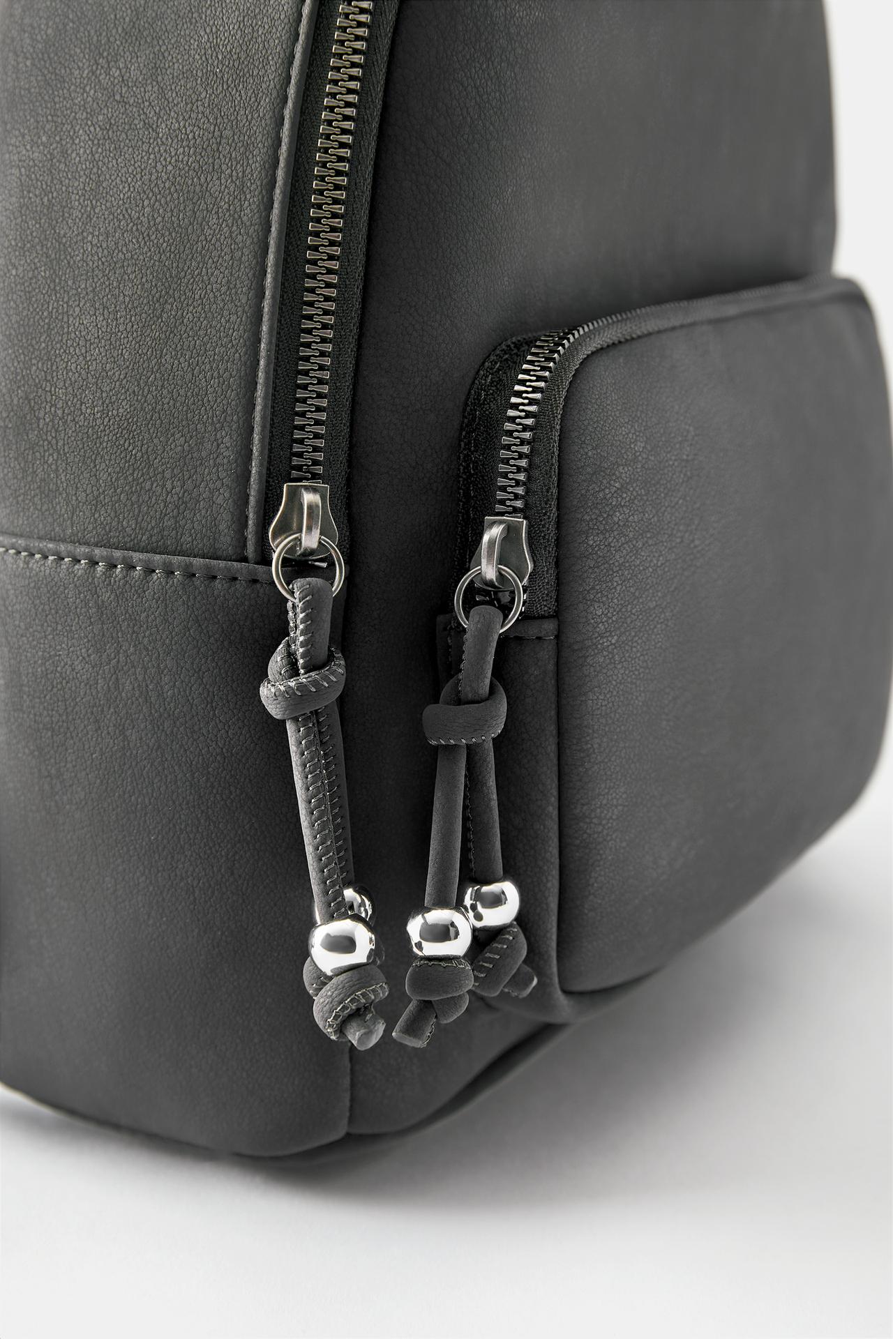 Rubberised backpack — Grey