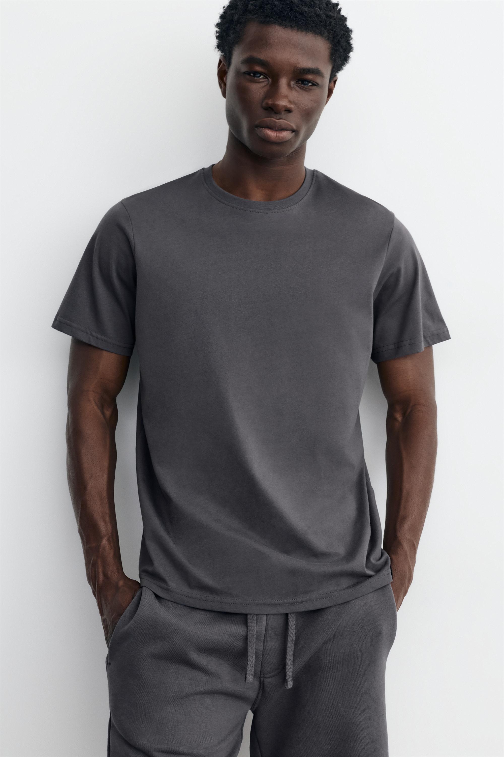 Pack of Bermuda jogger shorts and T-shirt — Anthracite grey