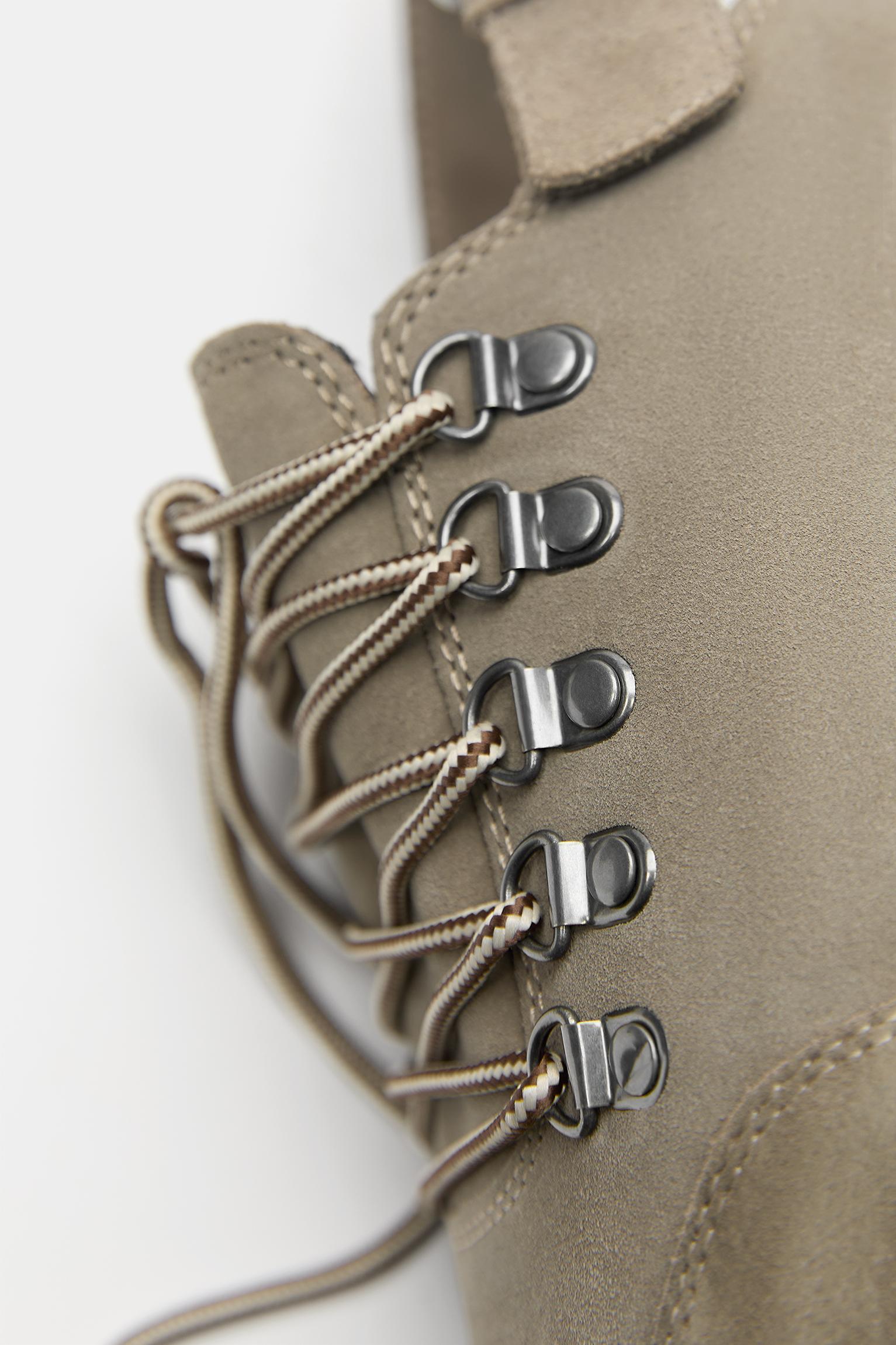 Lace-up leather clogs STWD — Taupe