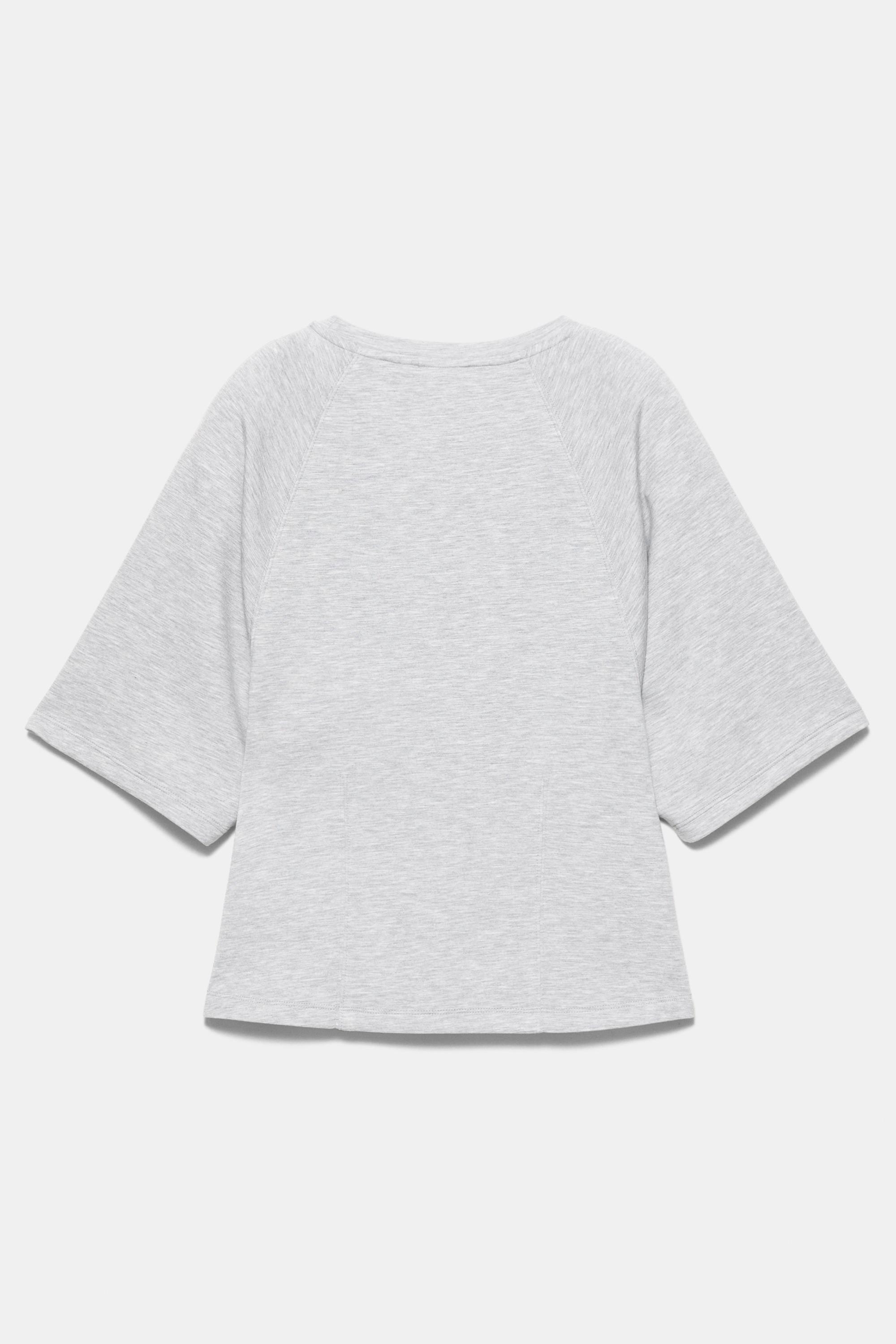 Soft touch short sleeve sweatshirt — Grey marl