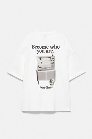 Short sleeve sweatshirt with graphic — Off white 7