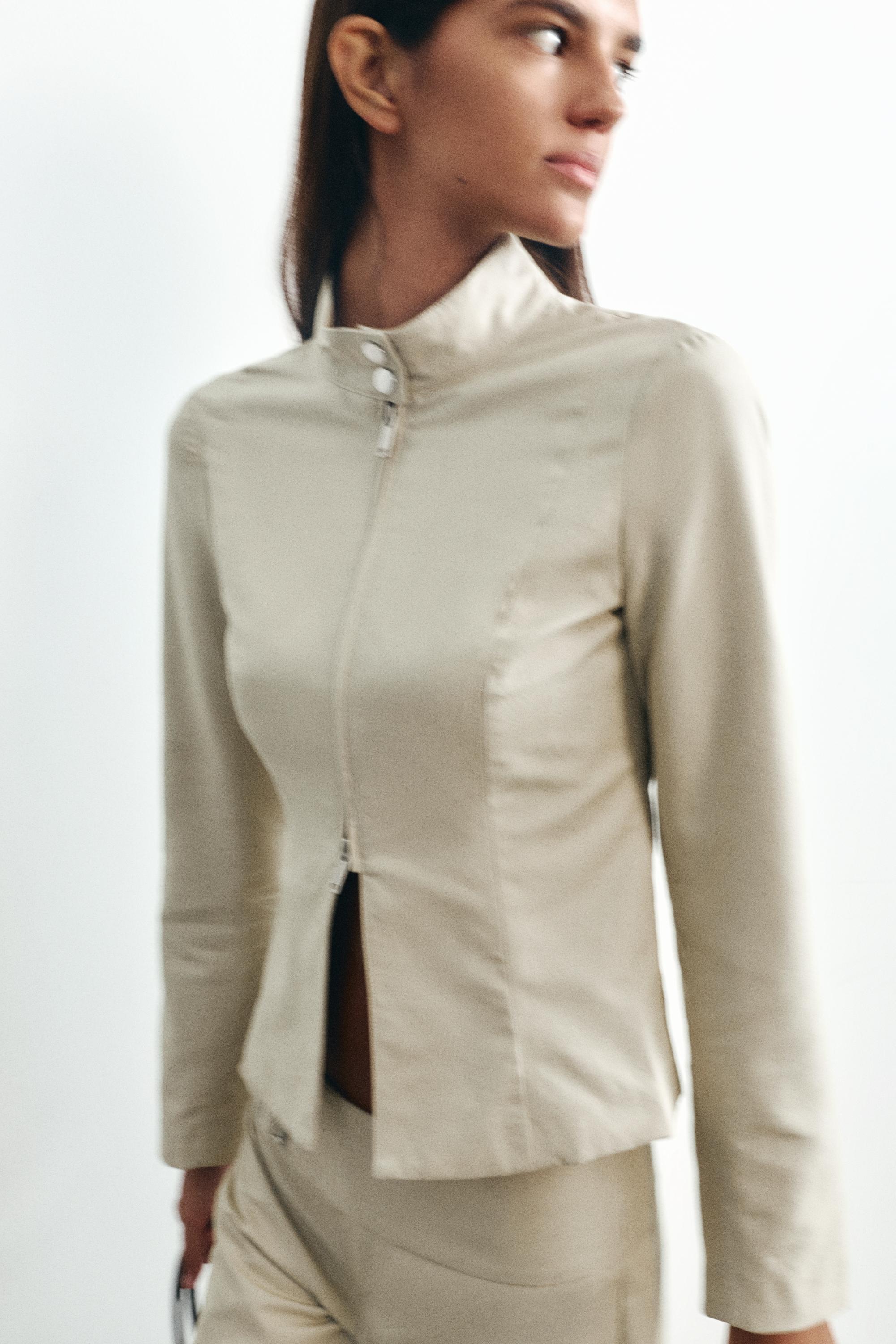 Veste Ajustée Col Montant Veste Ajustée Col Montant