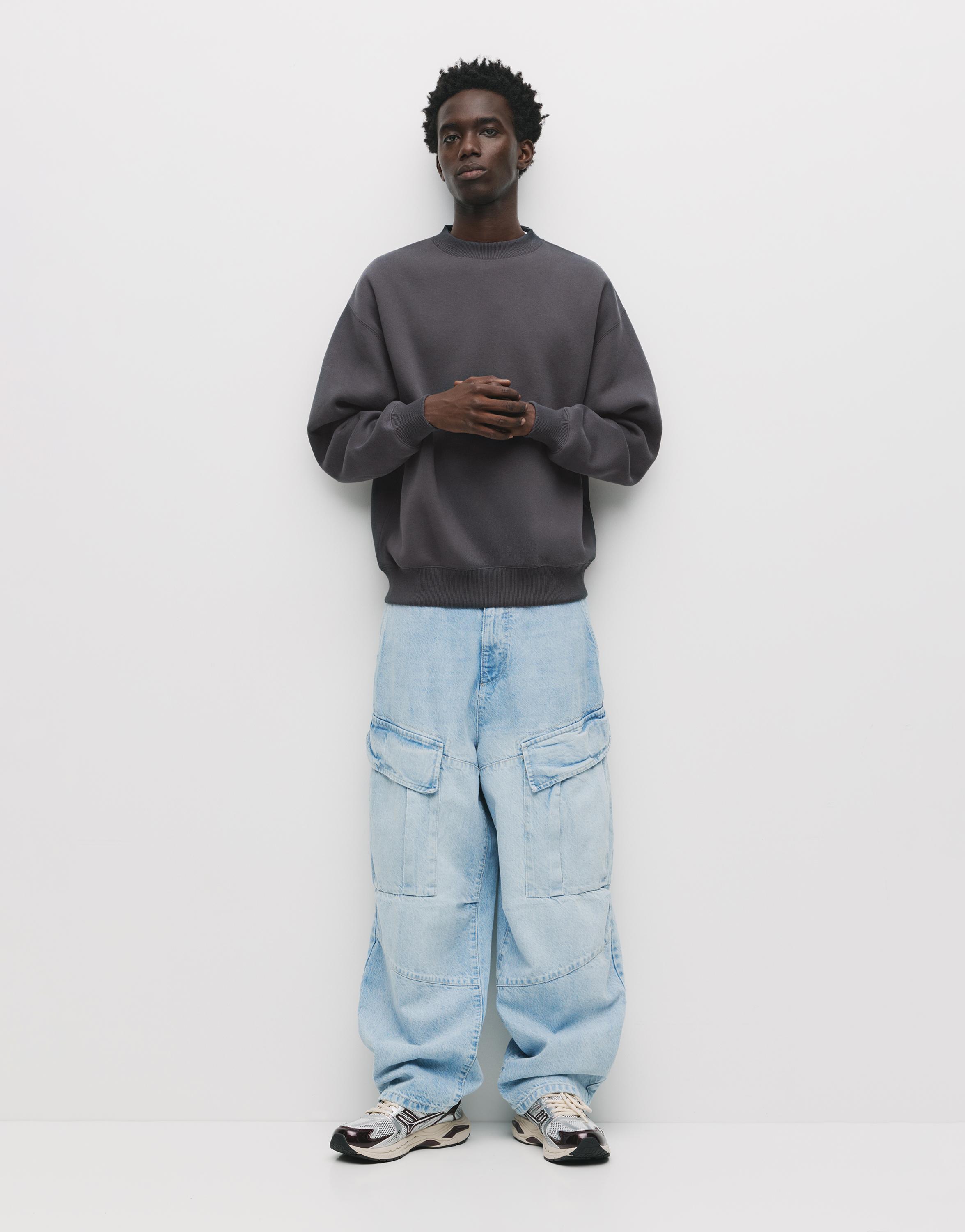 Basic bisiklet yaka sweatshirt - Görsel 73