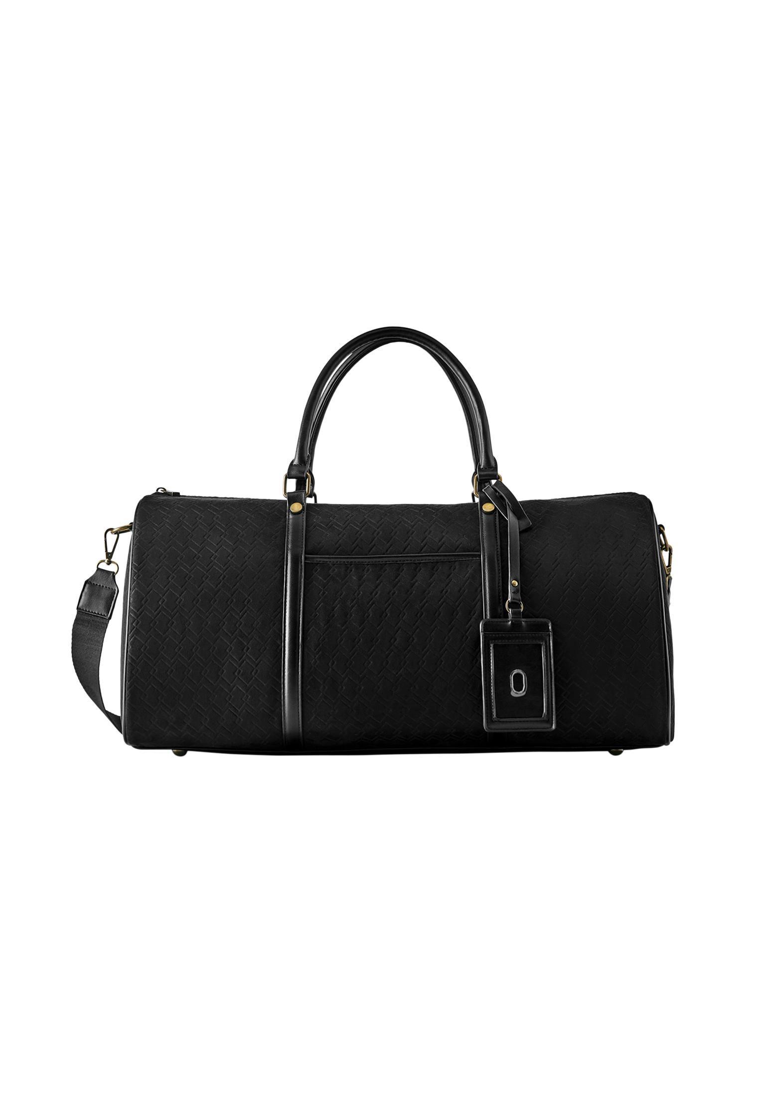 Embellished embossed bowling bag — Black