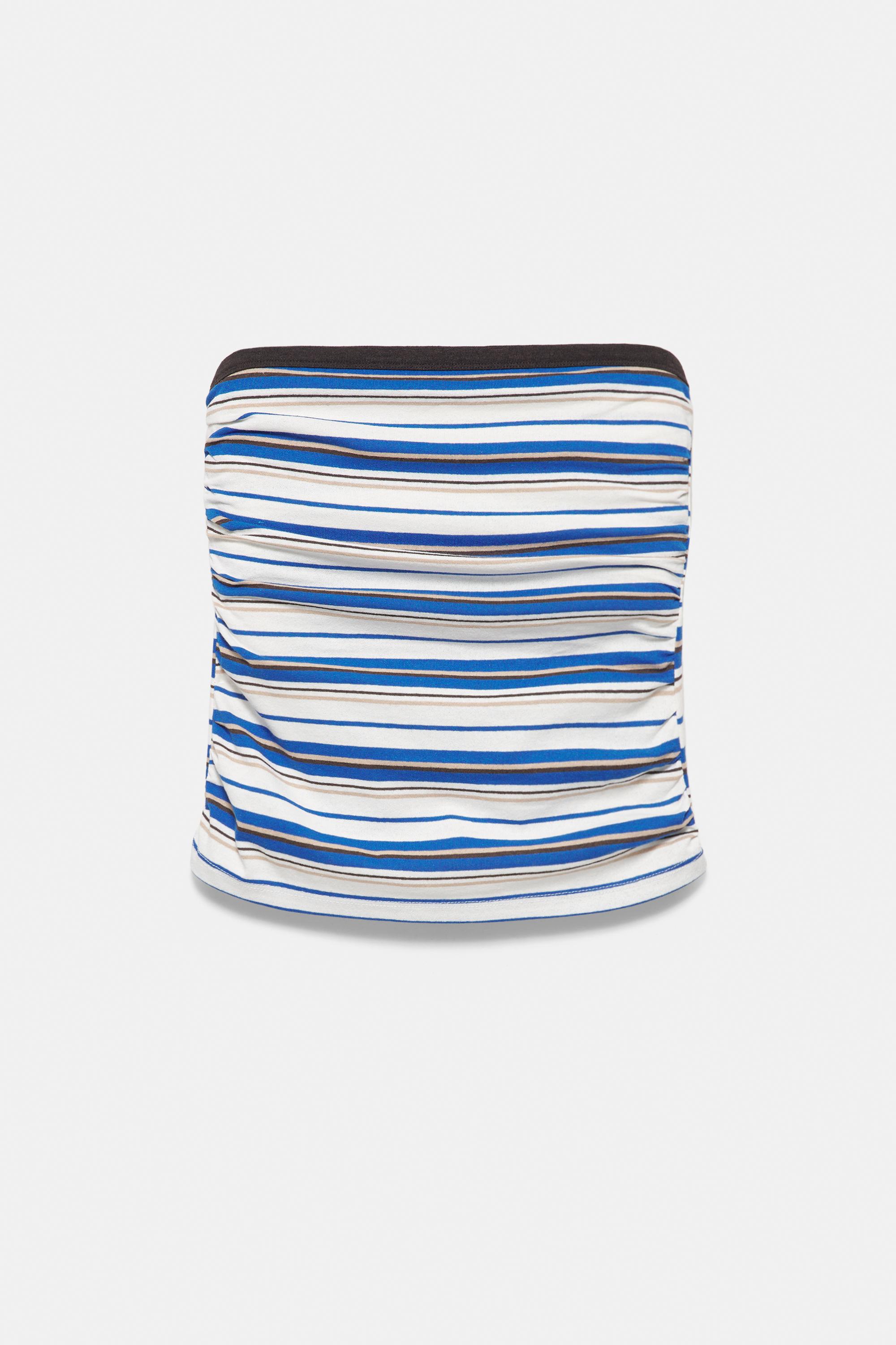 Striped bandeau top — Striped