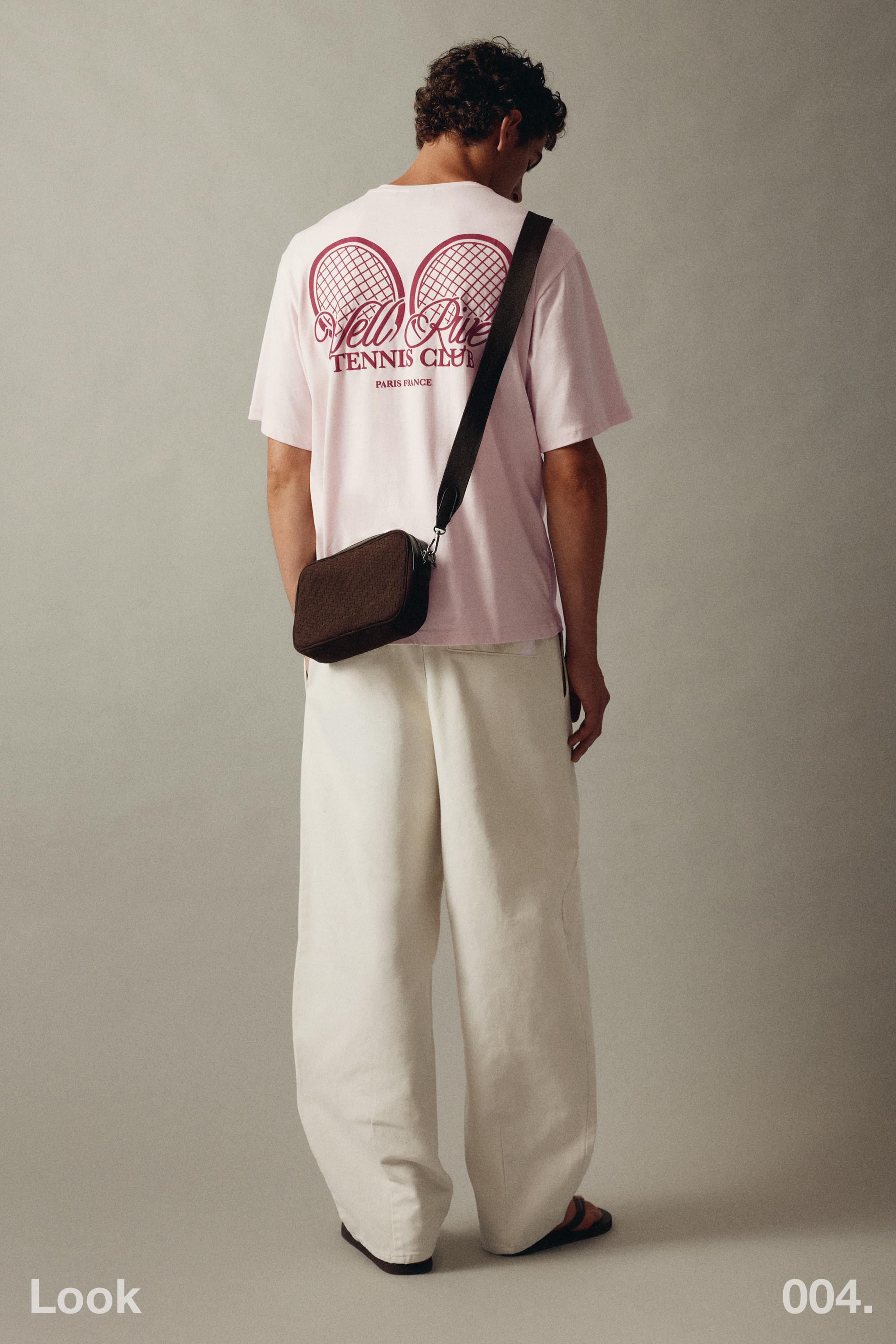 Tennis Club graphic T-shirt — Pink