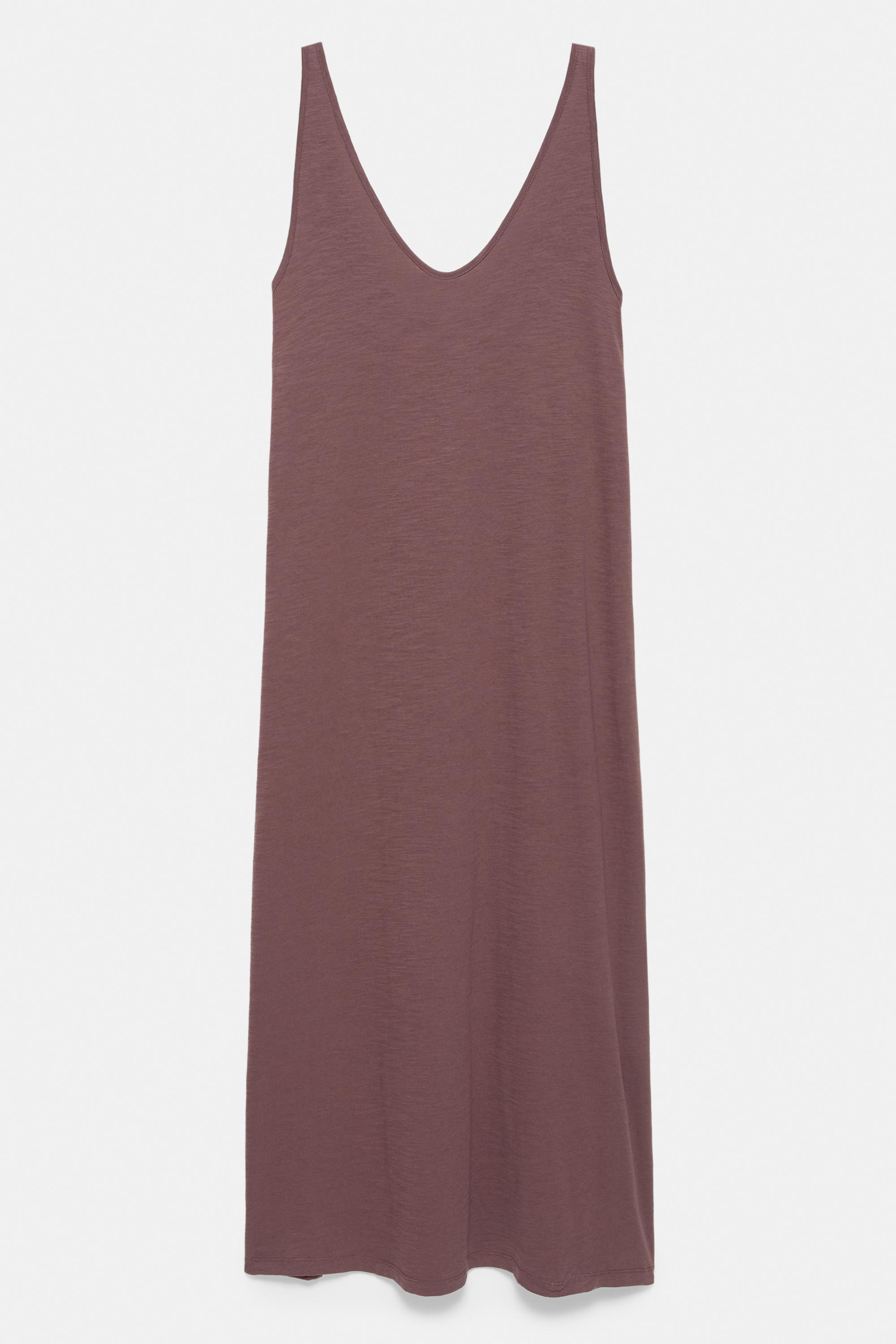 Strappy midi dress — Eggplant
