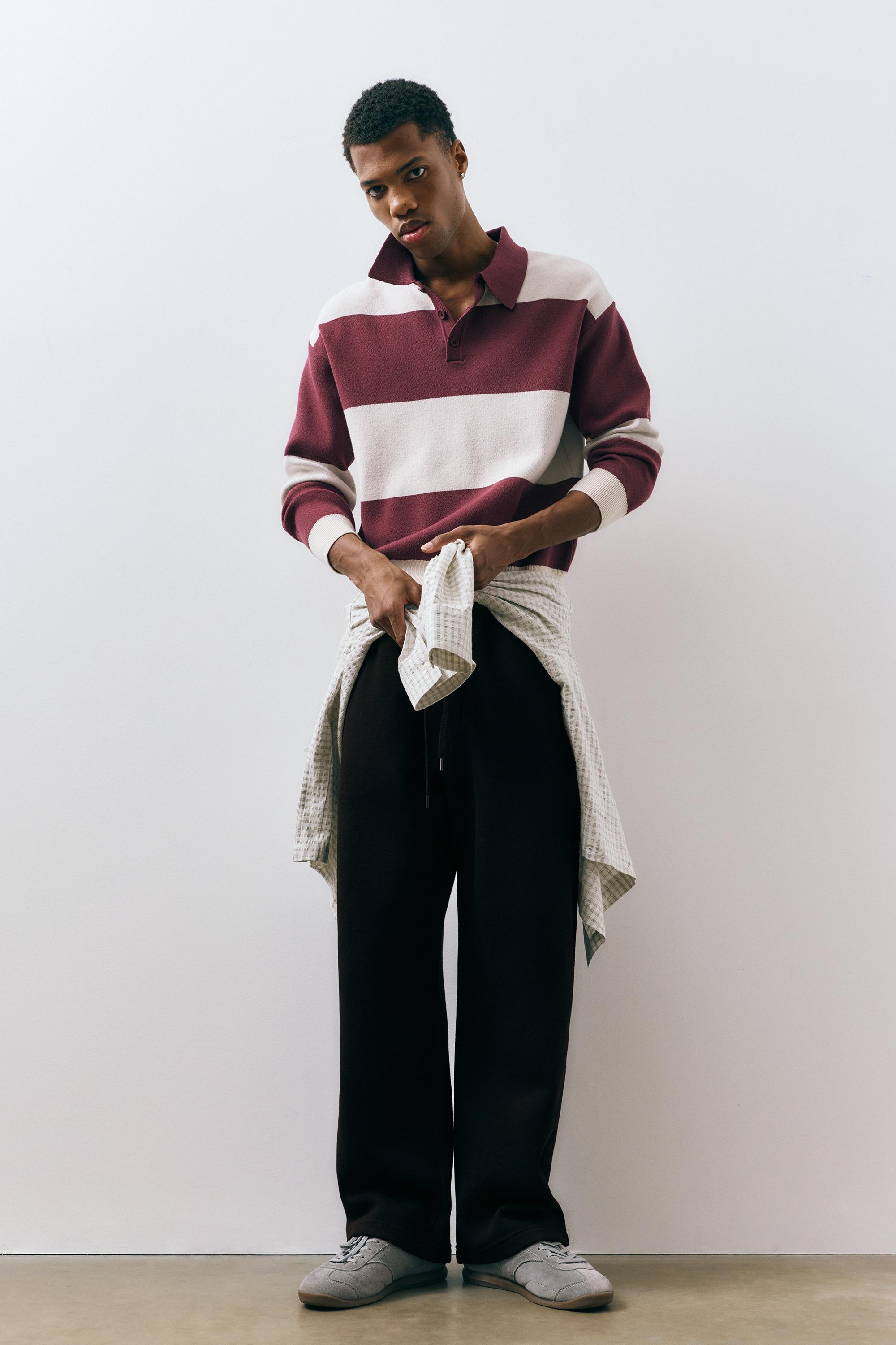 Basic baggy tracksuit bottoms — Black