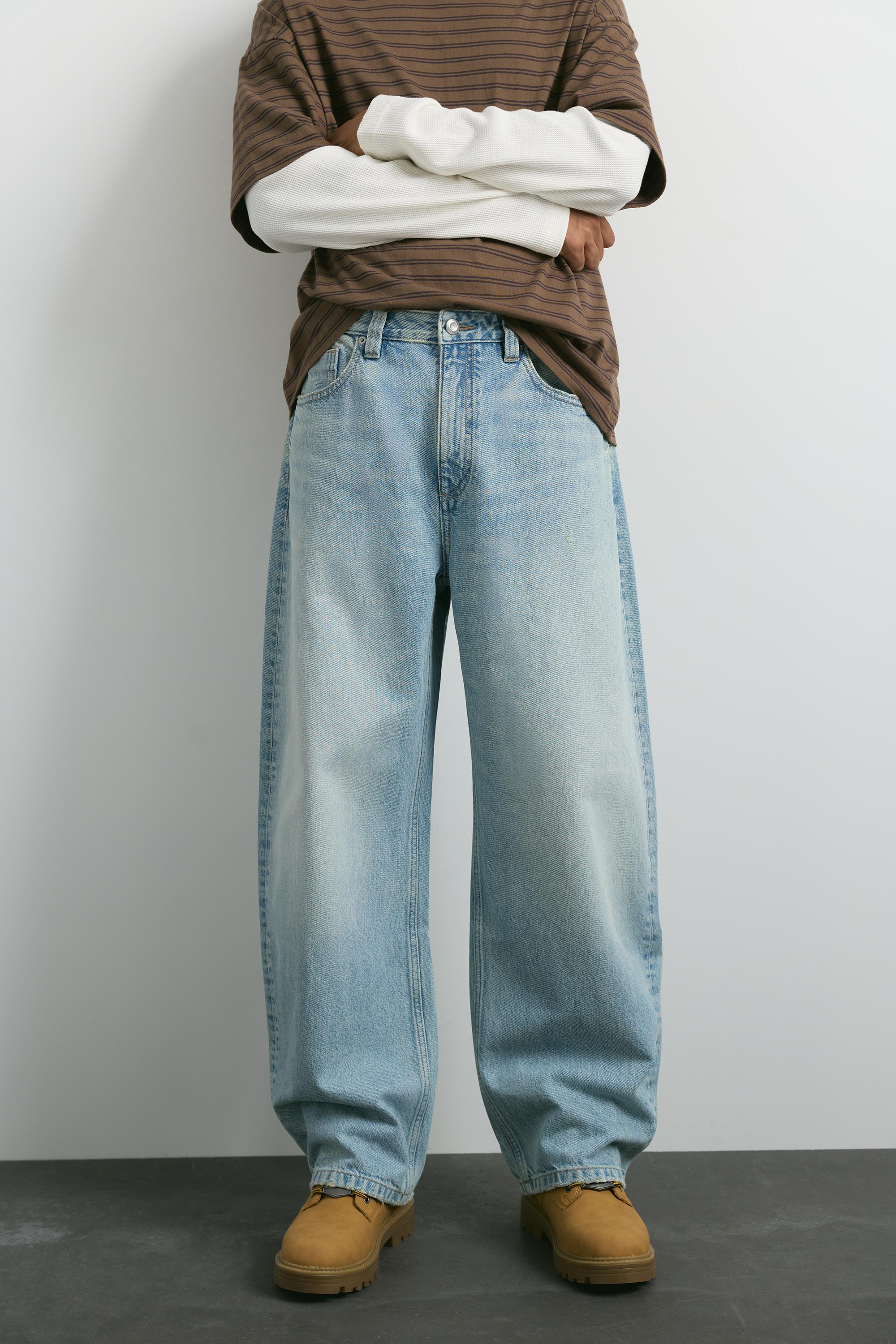 Balloon-fit baggy jeans — Pale indigo