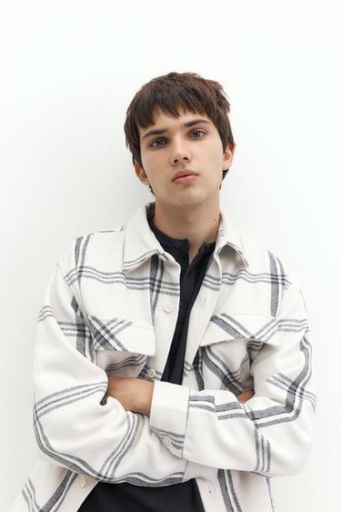 Checked long sleeve overshirt — Off white 3