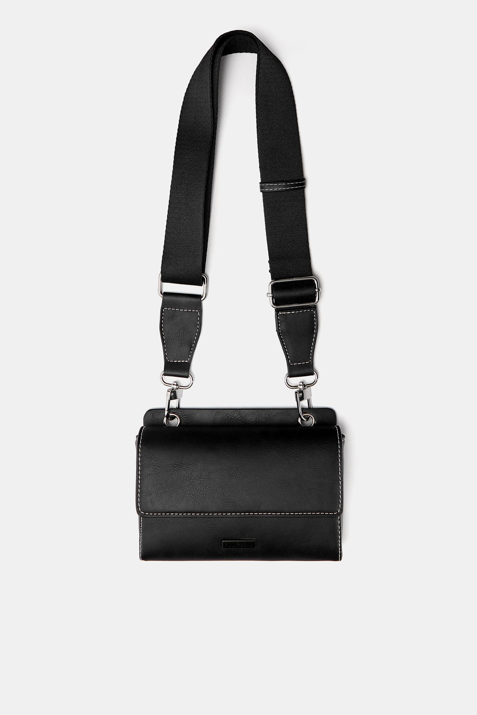 Umhängetasche Mit Kontrastnähten