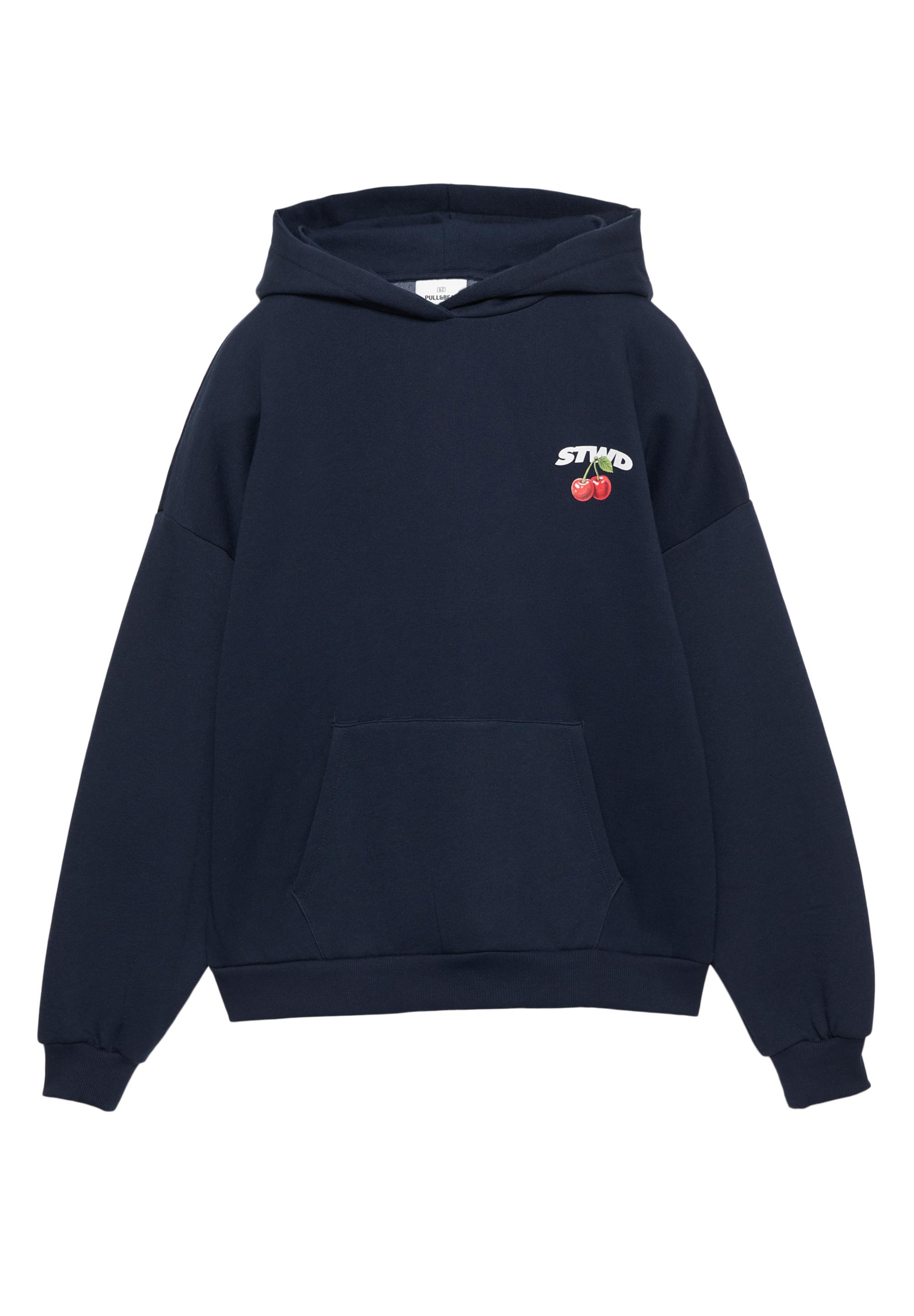 STWD kiraz kapüşonlu sweatshirt - Görsel 5