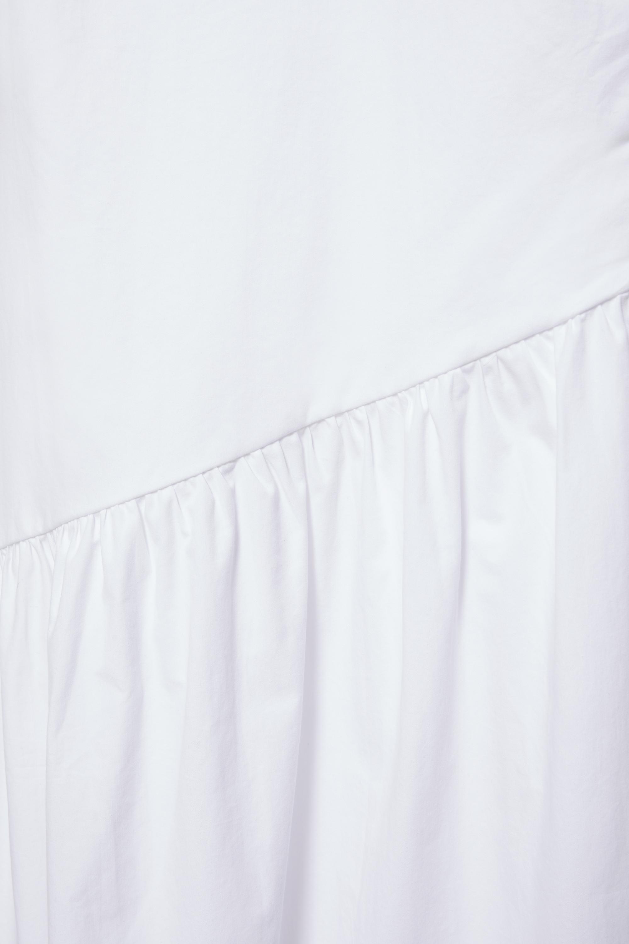 Poplin midi dress — White