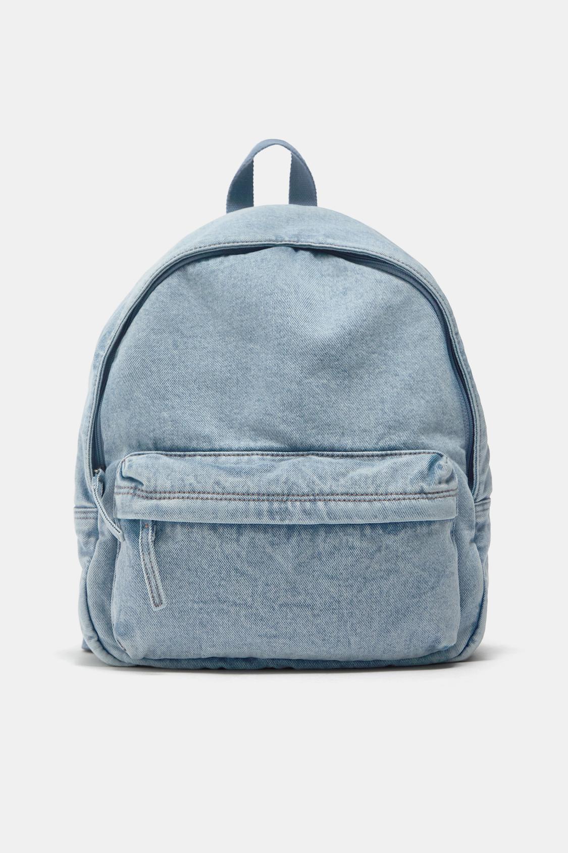 denim backpack mini Strawberry Shortcake Gingham Loungefly The water bottle holder is suitable for bottles 24oz or less Dimensions Height DENIM BACKPACK COIN PURSE -
