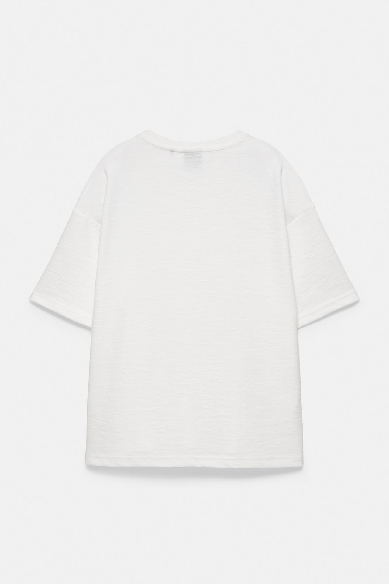 Textured relaxed fit T-shirt — Off white