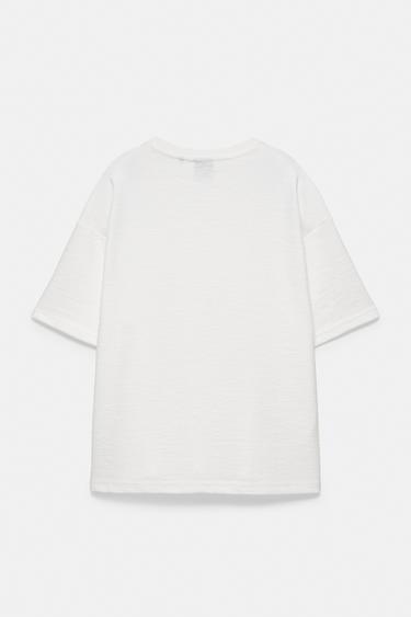 Textured relaxed fit T-shirt — Off white 7