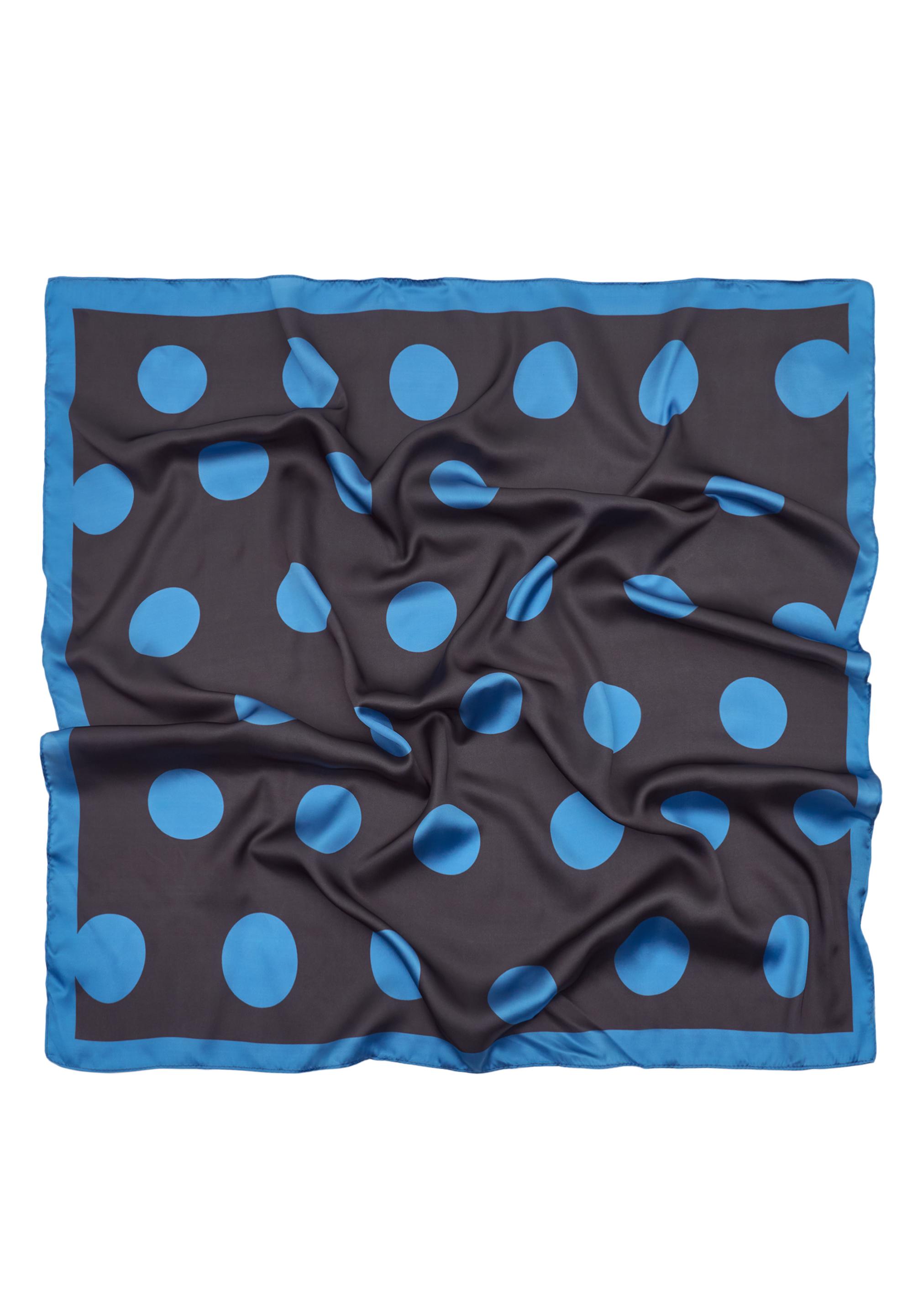 Puantiye desenli saten fular - Görsel 2