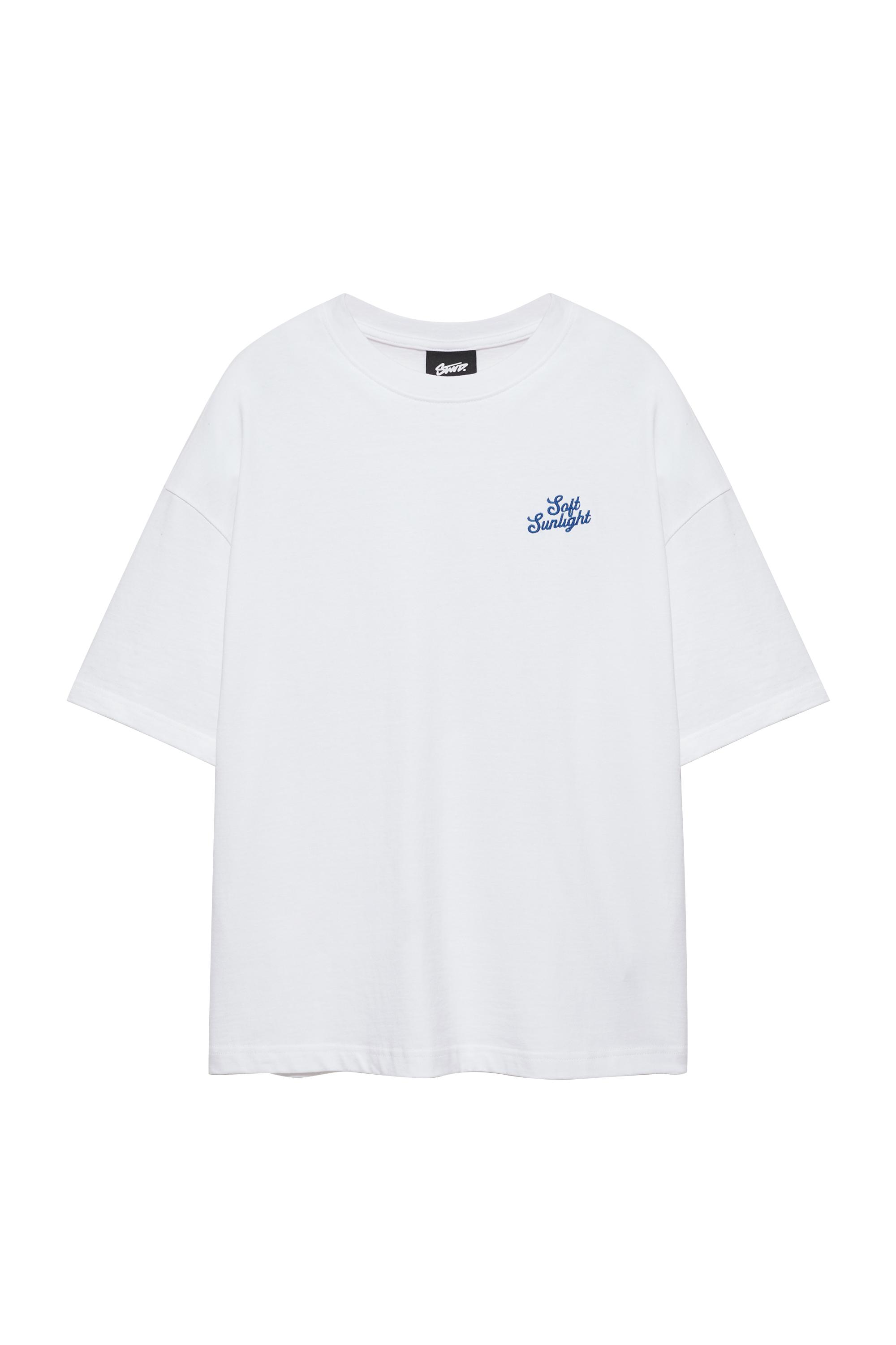 Pull&Bear STWD şeftali grafikli tişört görsel 6