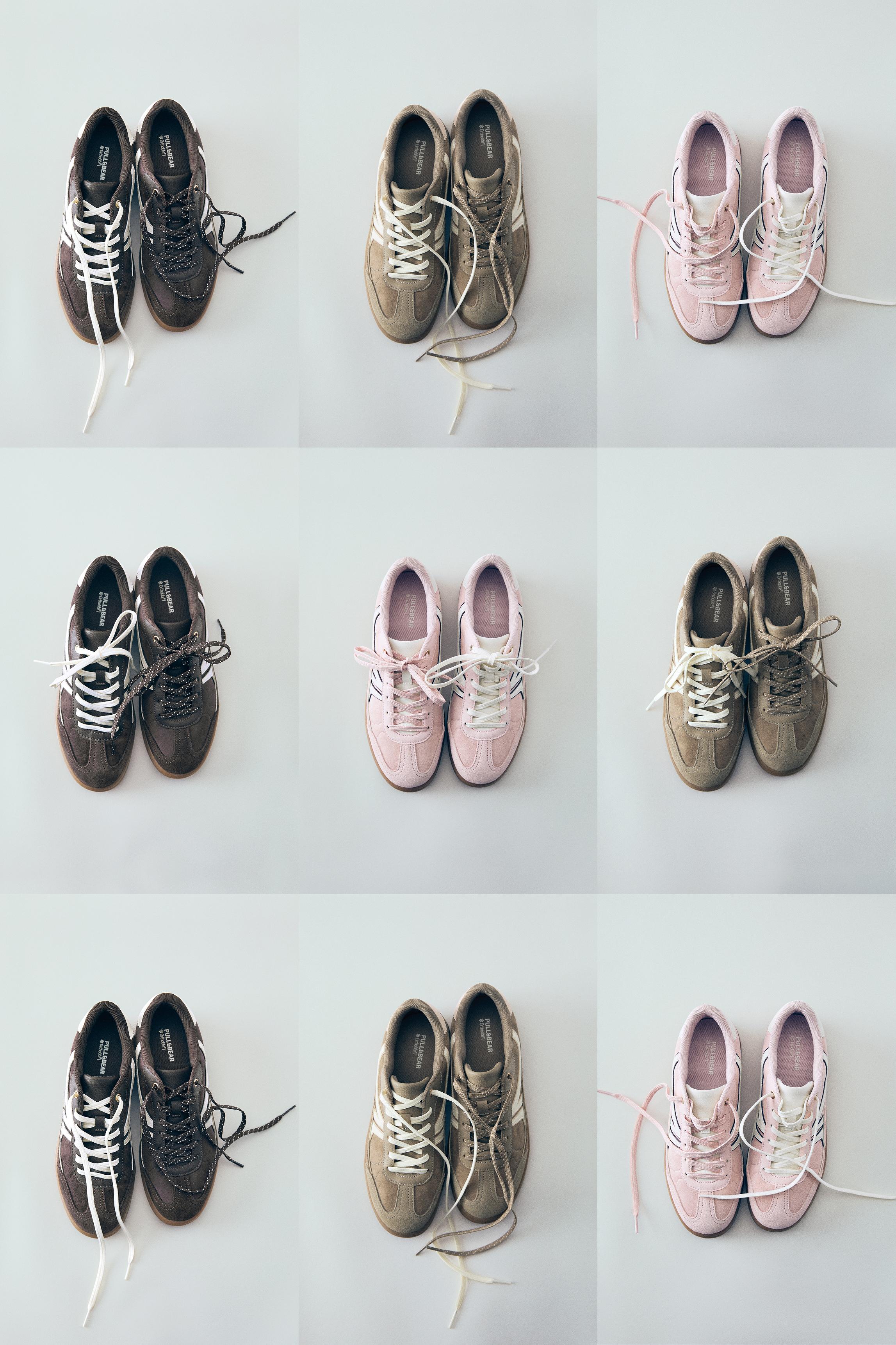 Lace-up retro trainers — Brown