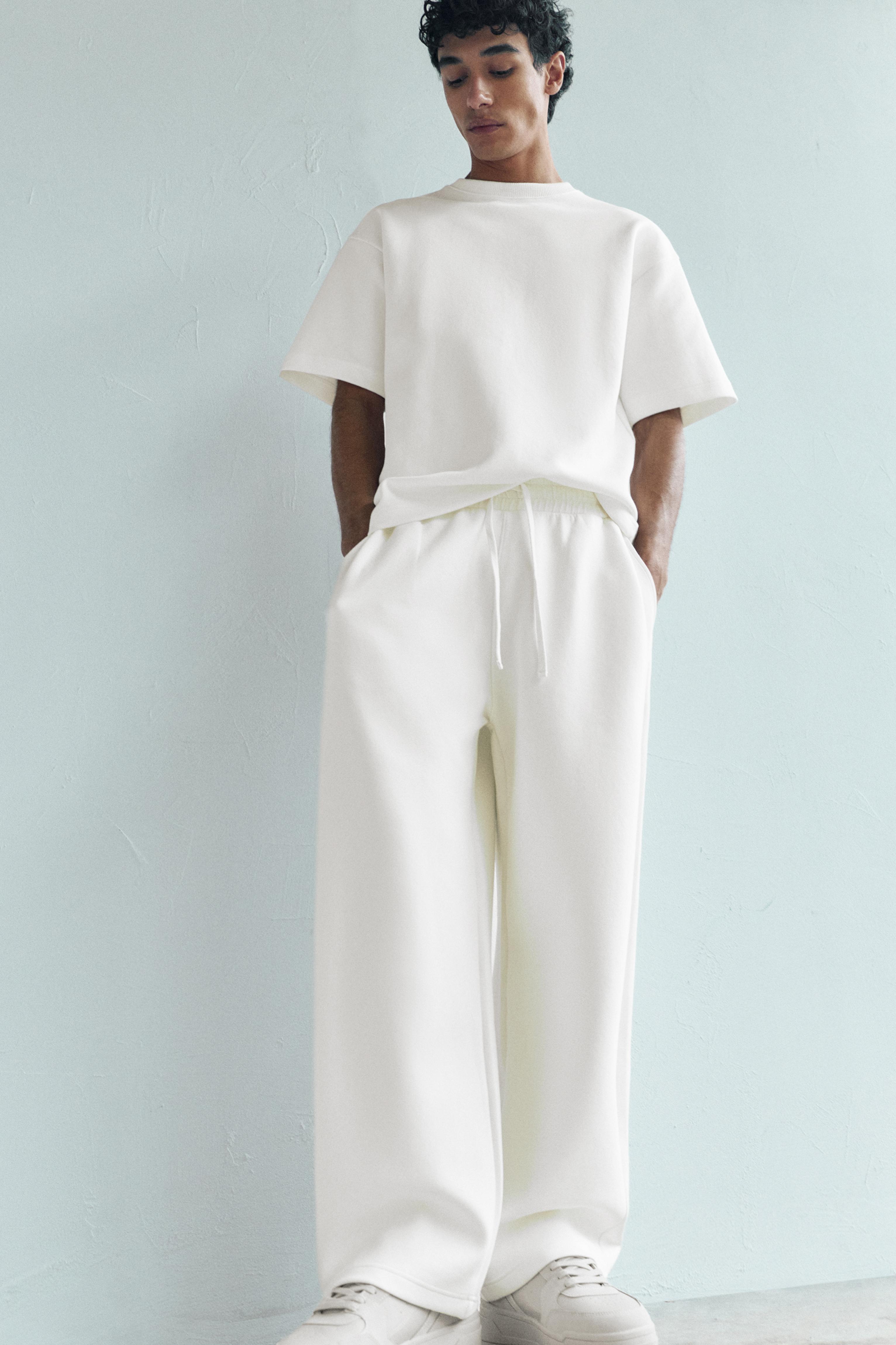 Basic short sleeve sweatshirt — Off white