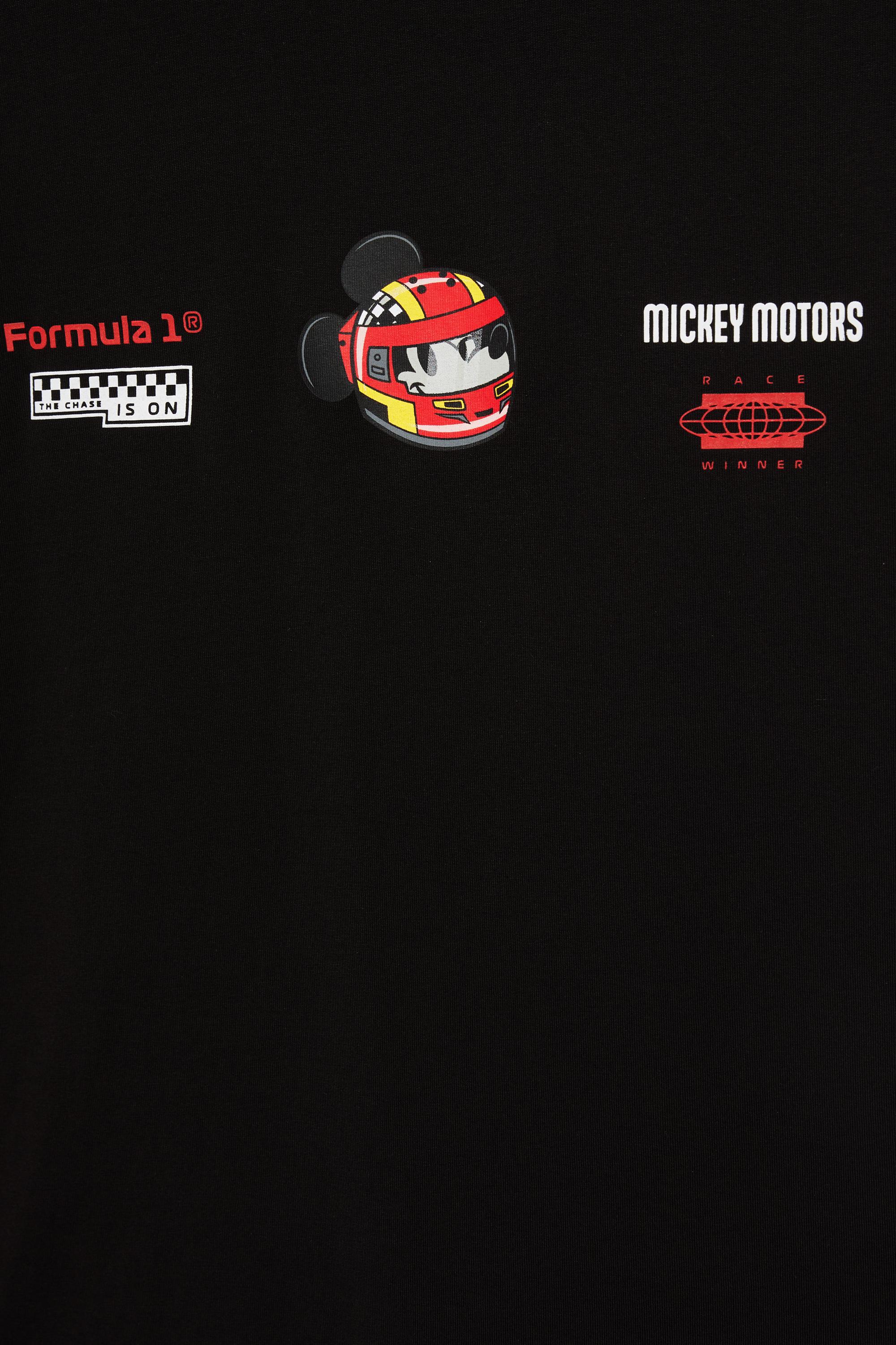 Pull&Bear Disney x F1 Mickey Motors tişört görsel 5