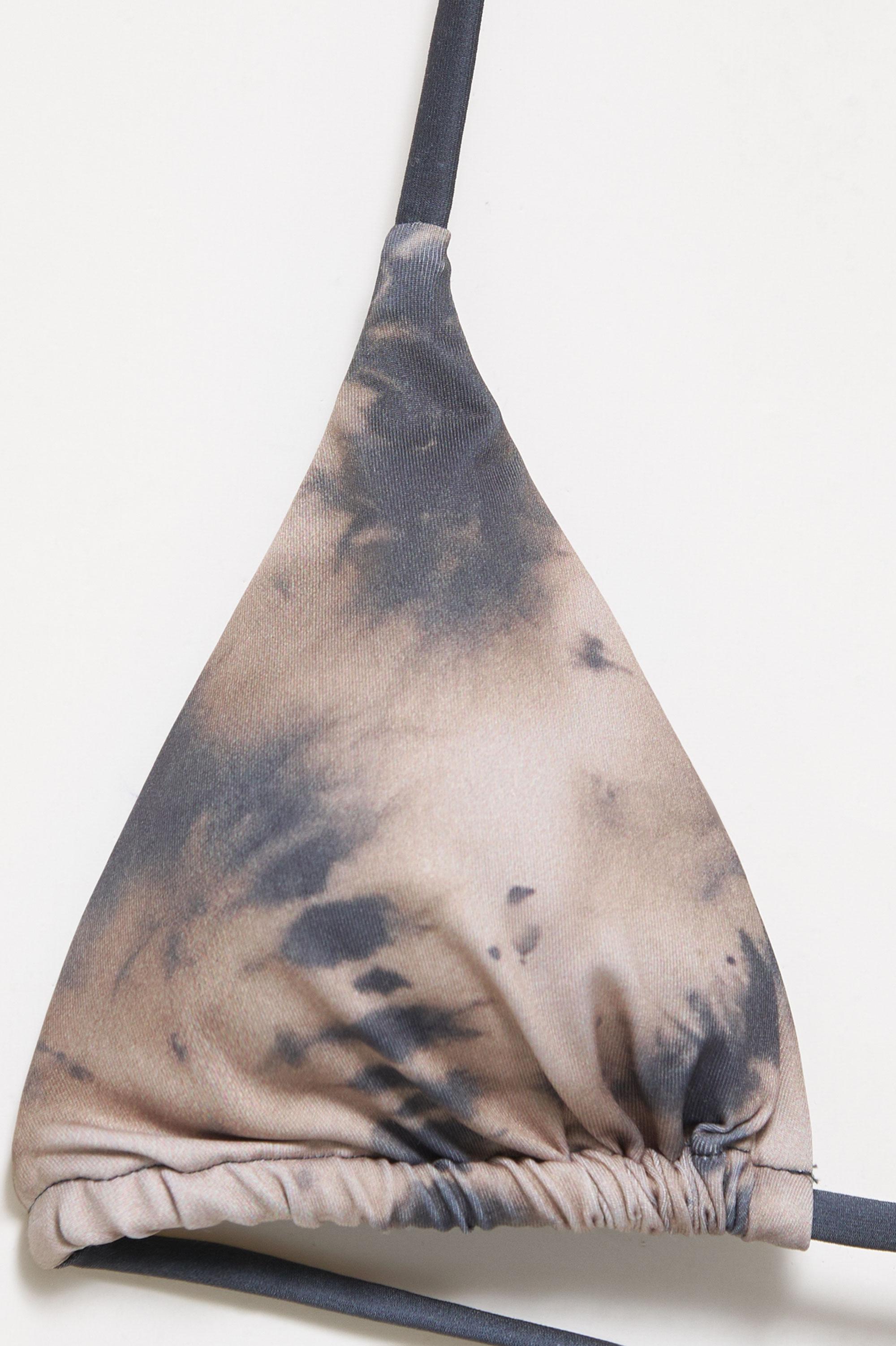 Triangle tie-dye bikini top — Blue