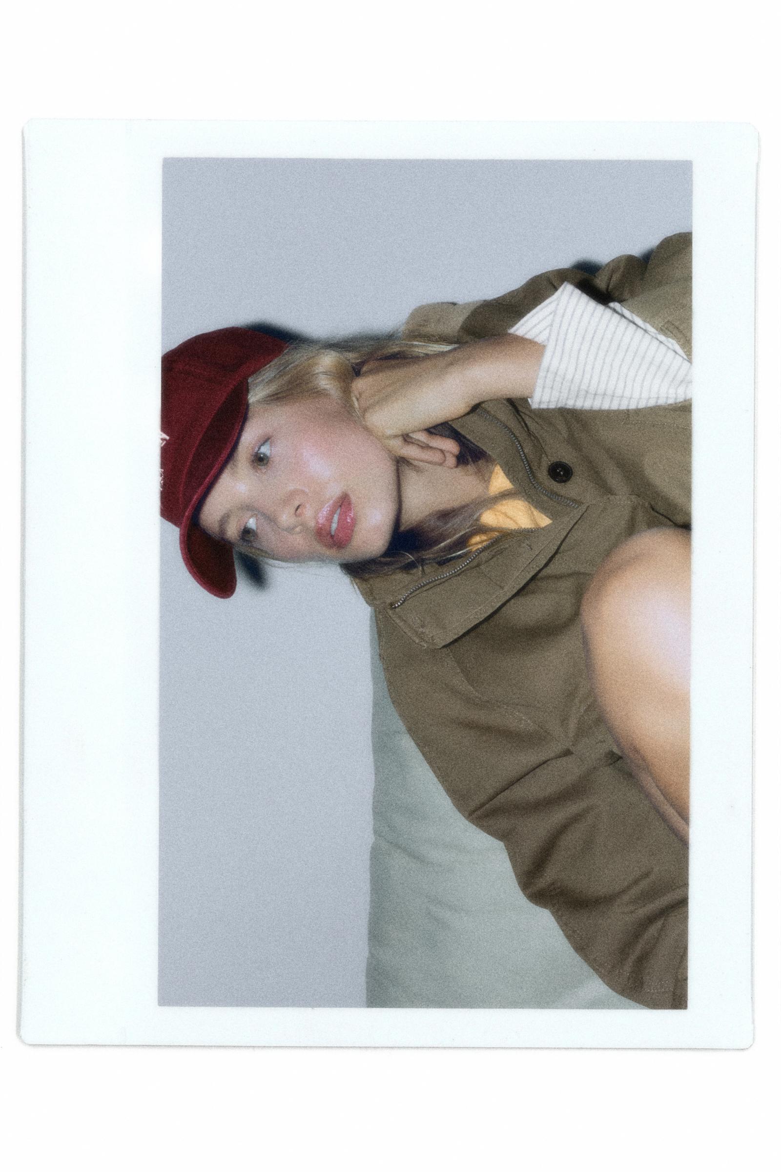 Short high-neck parka — Dark khaki