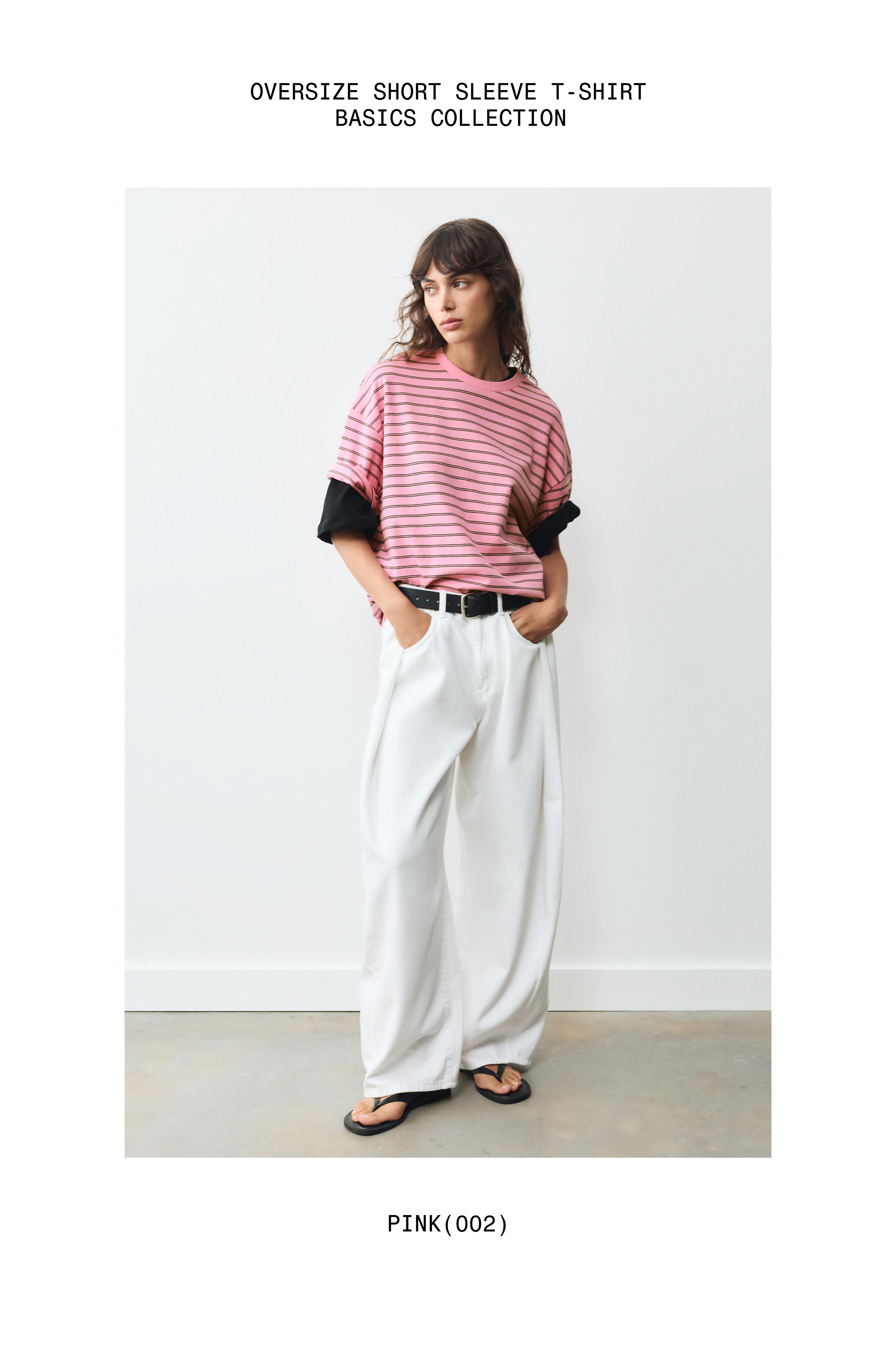 Oversize short sleeve T-shirt — Pink