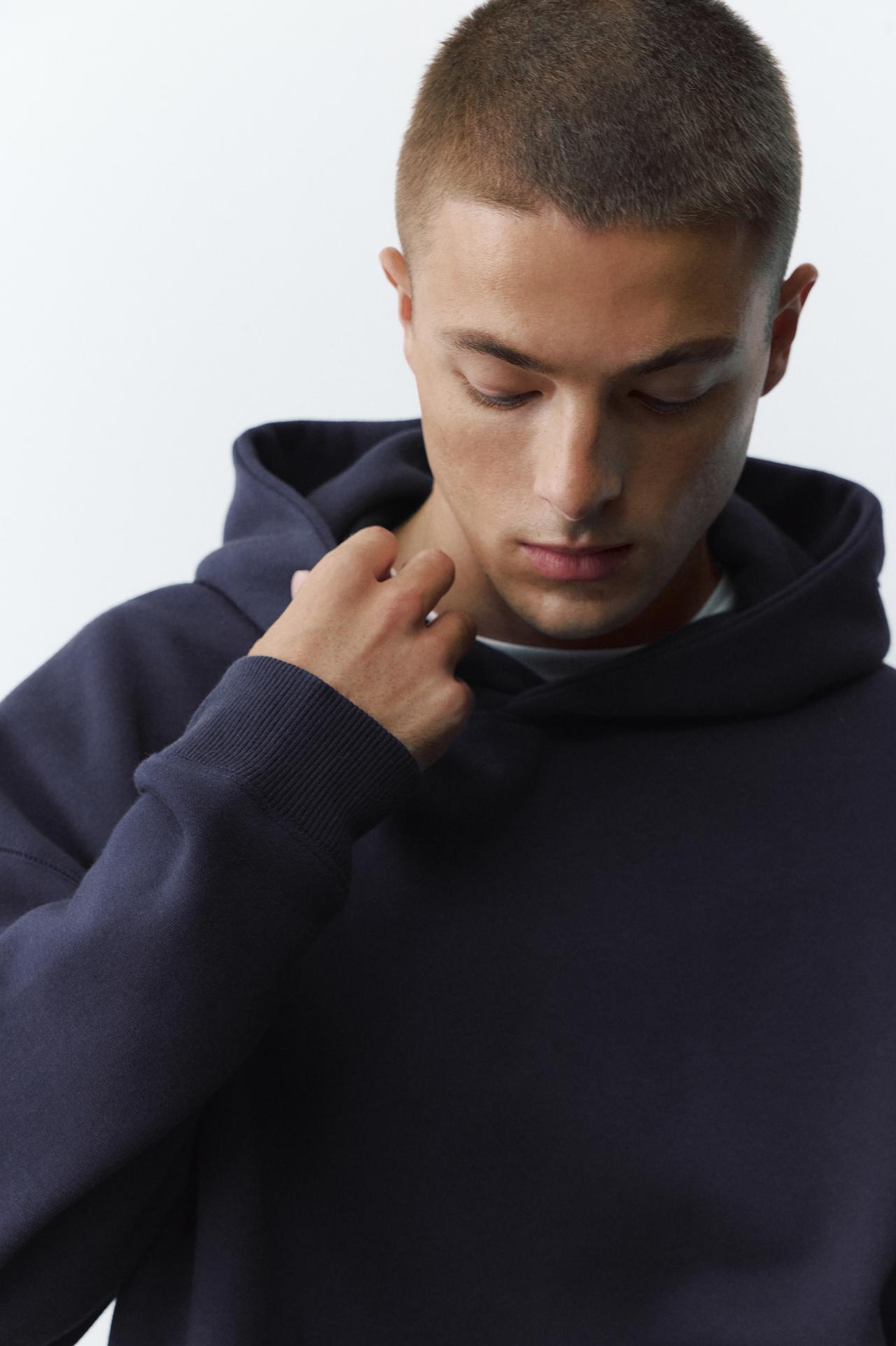 Boxy fit hoodie — Navy