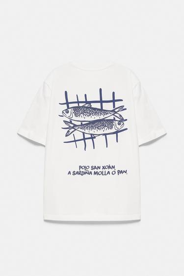 San Xoán sardine T-shirt — Off white 5