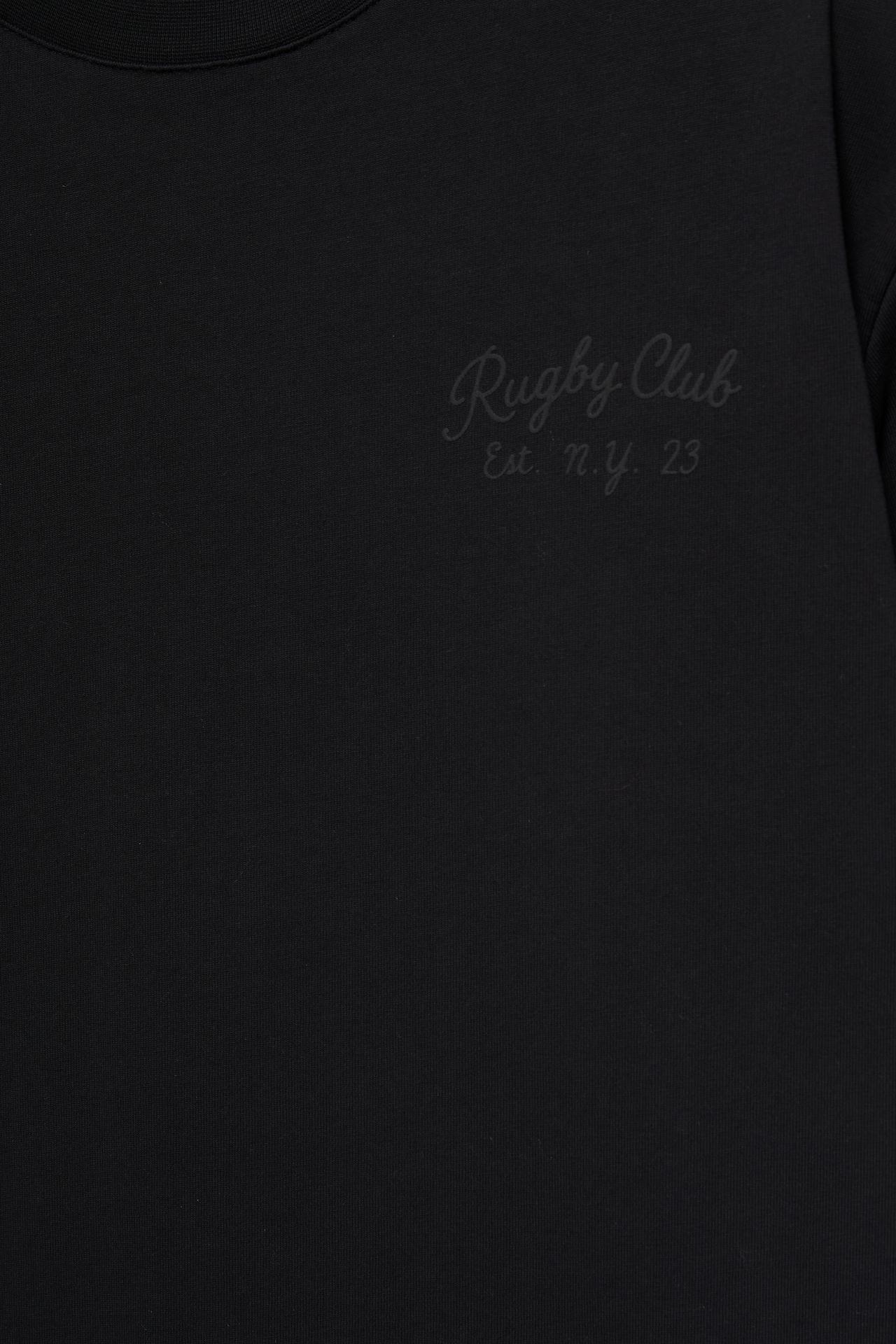 Regular fit embroidered T-shirt — Black